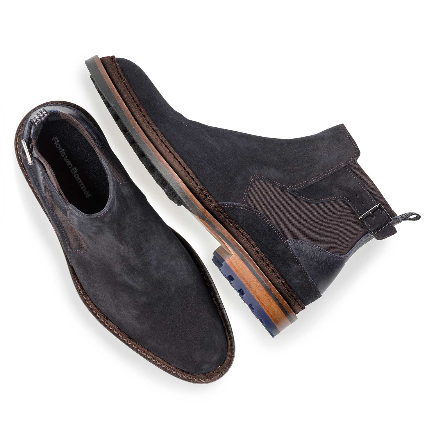 10529/05 - Dunkelblauer Chelsea Boot aus Wildleder 10529/05 - Dunkelblauer Chelsea Boot aus Wildleder