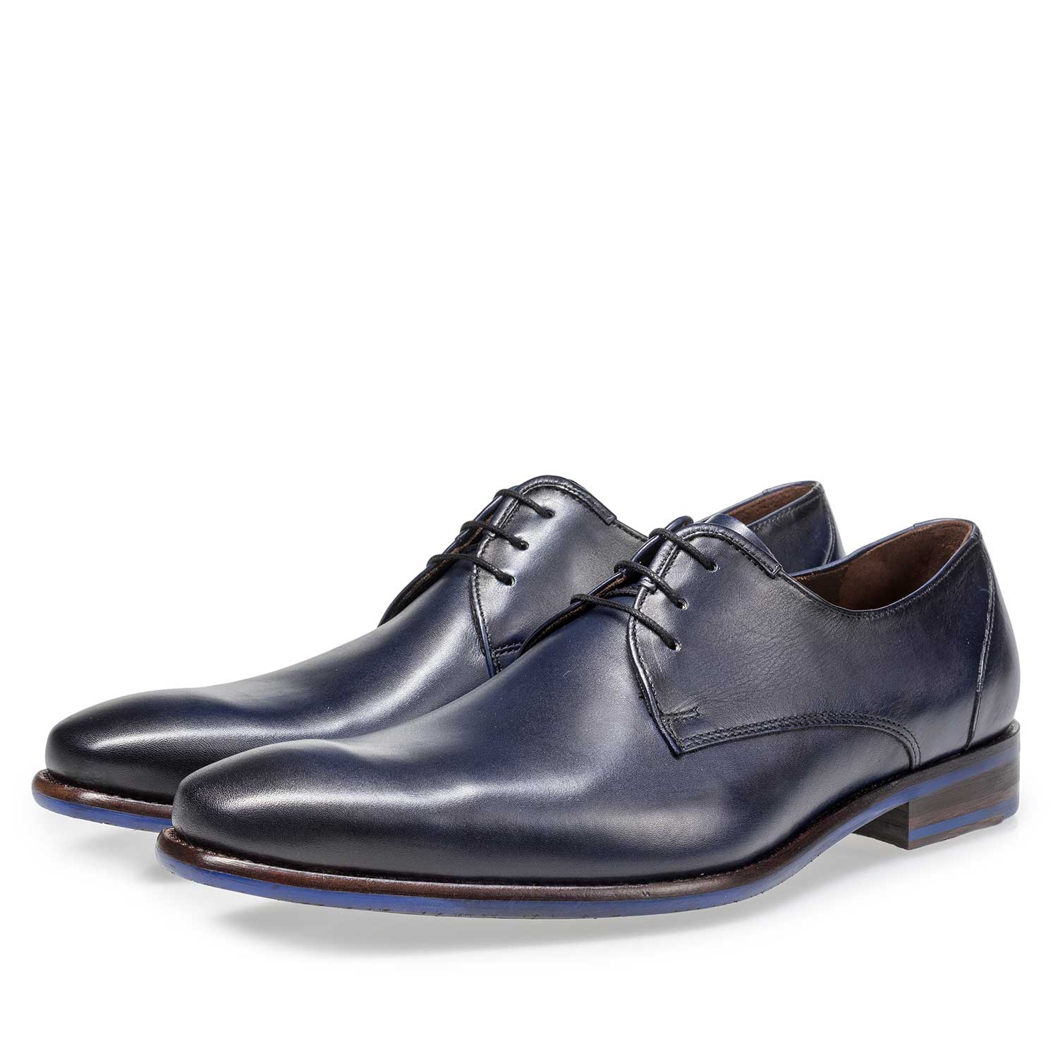 18111/01 - Dunkelblauer Kalbsleder-Schnürschuh 18111/01 - Dunkelblauer Kalbsleder-Schnürschuh