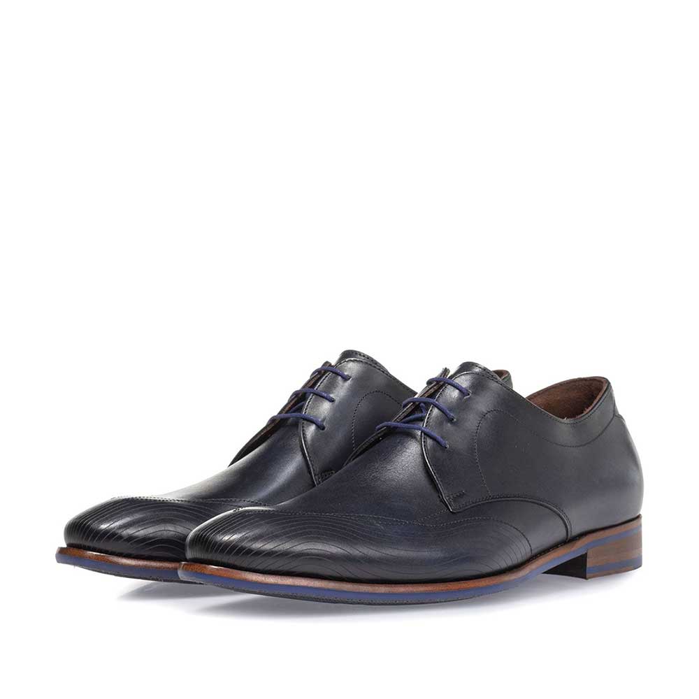 18177/01 - Schnürschuh Kalbsleder blau 18177/01 - Schnürschuh Kalbsleder blau