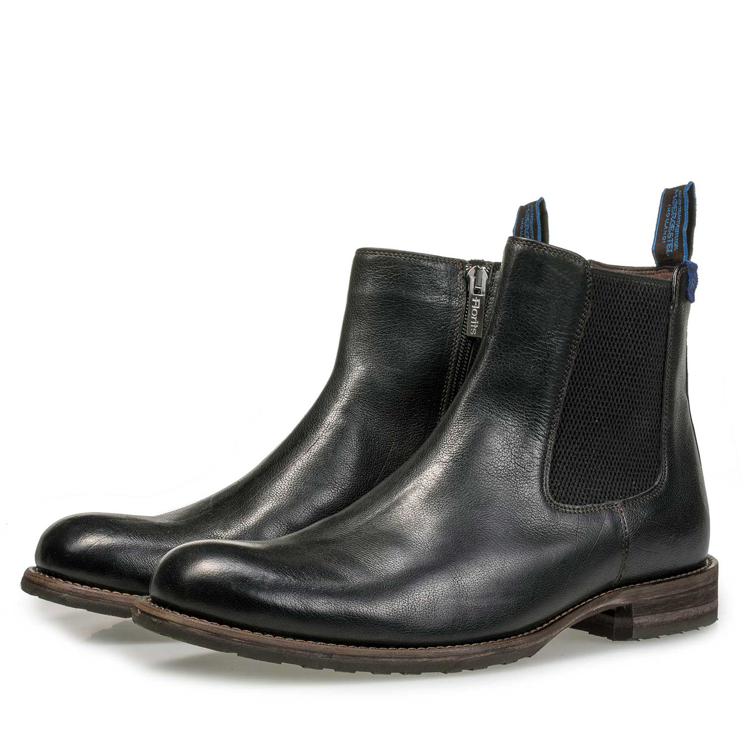 10289/01 - Black wool lined leather Chelsea boot 10289/01 - Black wool lined leather Chelsea boot
