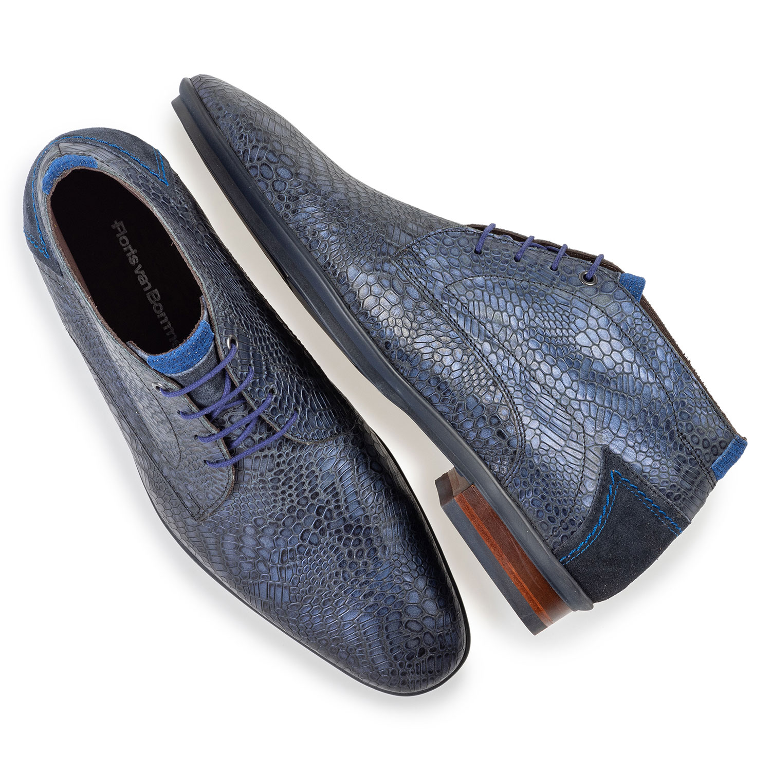 20440/33 - Schnürstiefel mit Print blau 20440/33 - Schnürstiefel mit Print blau