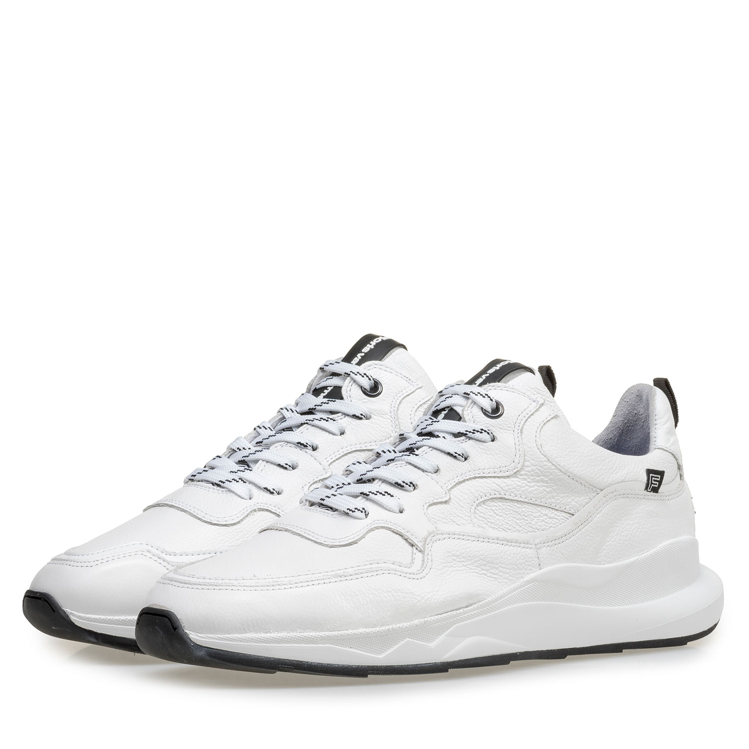 16269/01 - White calf leather sneaker with fine texture 16269/01 - White calf leather sneaker with fine texture
