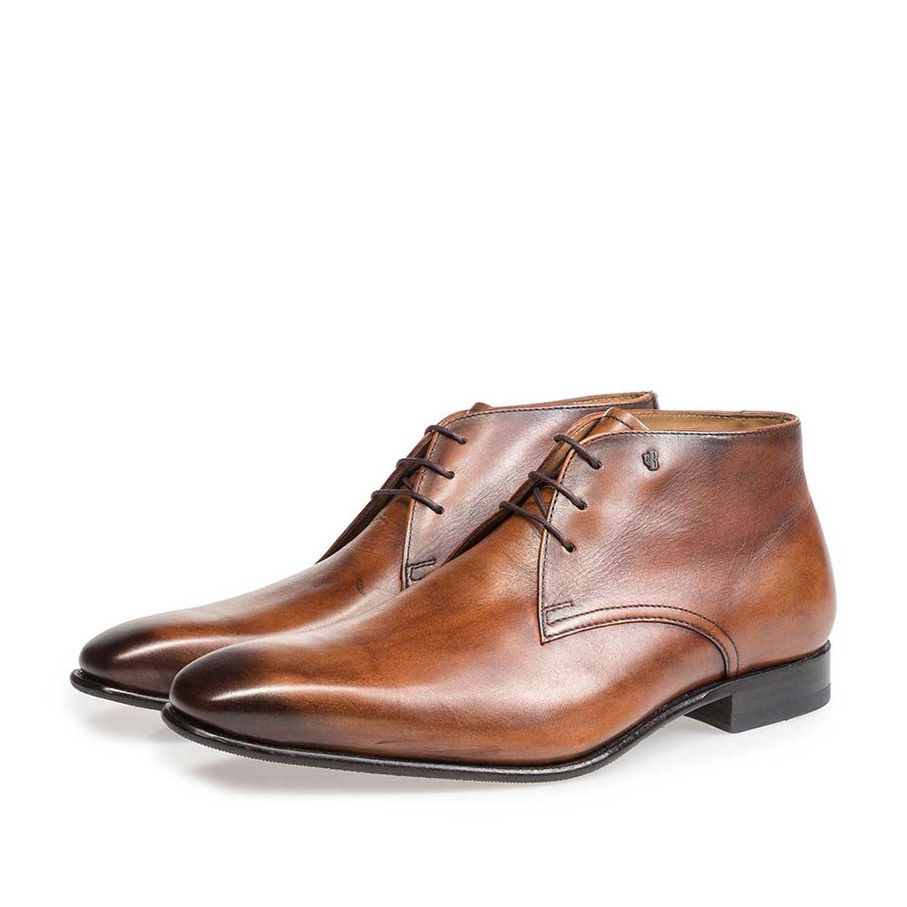 10595/10 - Cognac-coloured calf leather lace shoe 10595/10 - Cognac-coloured calf leather lace shoe