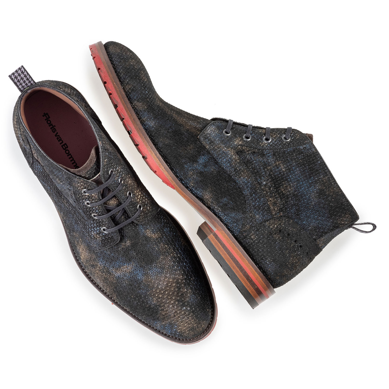 10317/29 - Schnürstiefel bronze mit Print 10317/29 - Schnürstiefel bronze mit Print