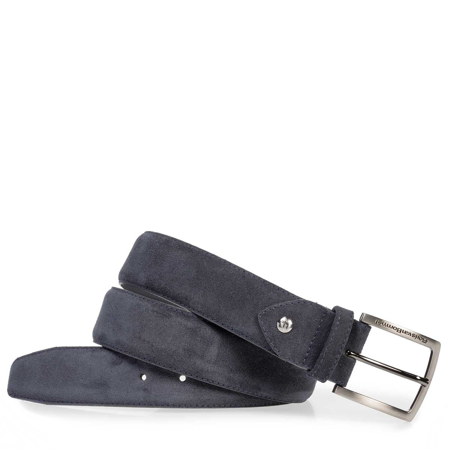 75202/07 - Dark blue suede leather belt 75202/07 - Dark blue suede leather belt