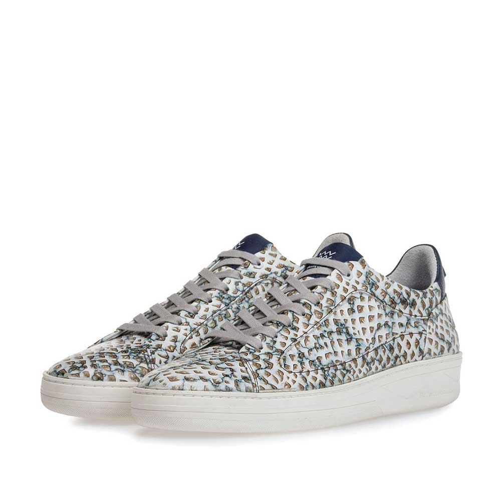 13266/00 - Sneaker printed leather sand-coloured 13266/00 - Sneaker printed leather sand-coloured