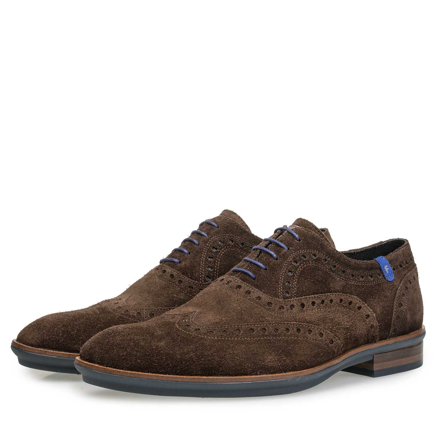 19048/05 - Brauner Brogue Wildleder-Schnürschuh 19048/05 - Brauner Brogue Wildleder-Schnürschuh