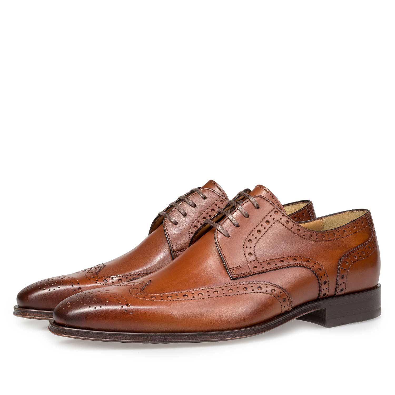17099/01 - Cognac-coloured calf leather brogue 17099/01 - Cognac-coloured calf leather brogue