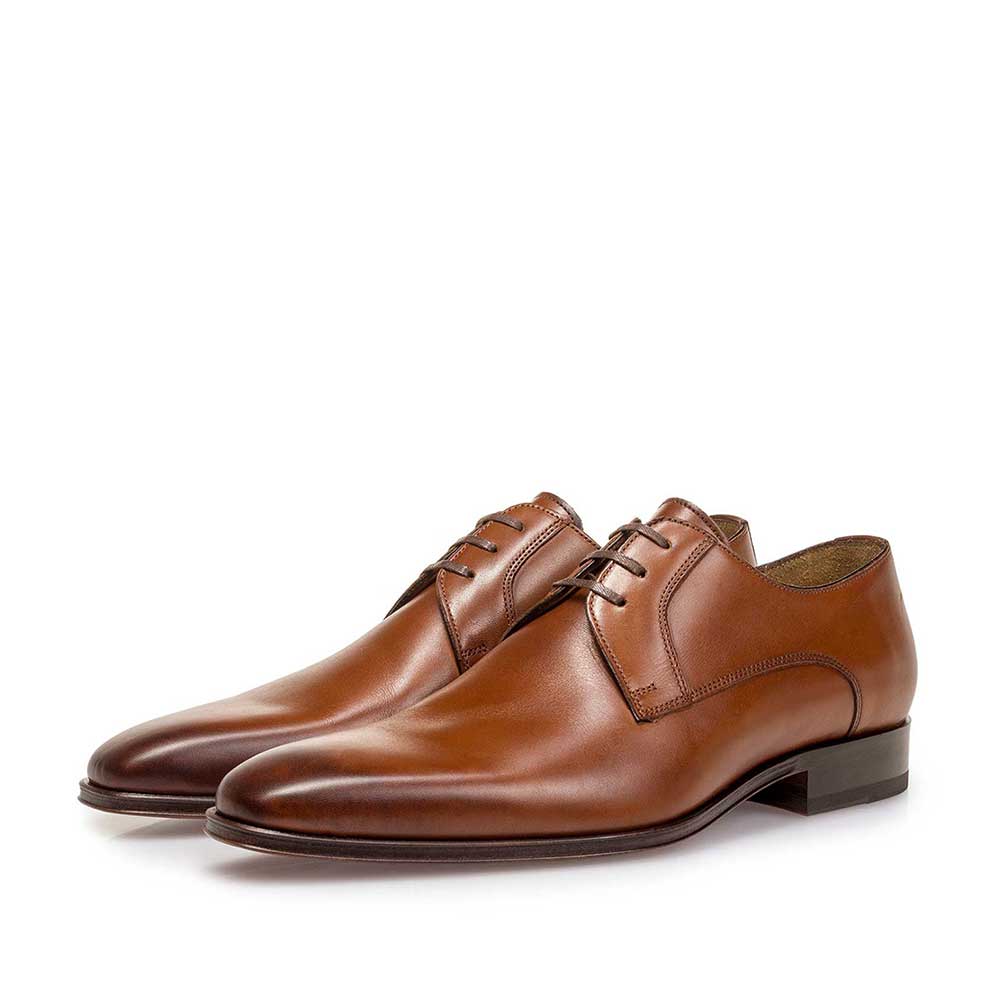 14299/01 - Cognacfarbener Kalbsleder-Schnürschuh 14299/01 - Cognacfarbener Kalbsleder-Schnürschuh