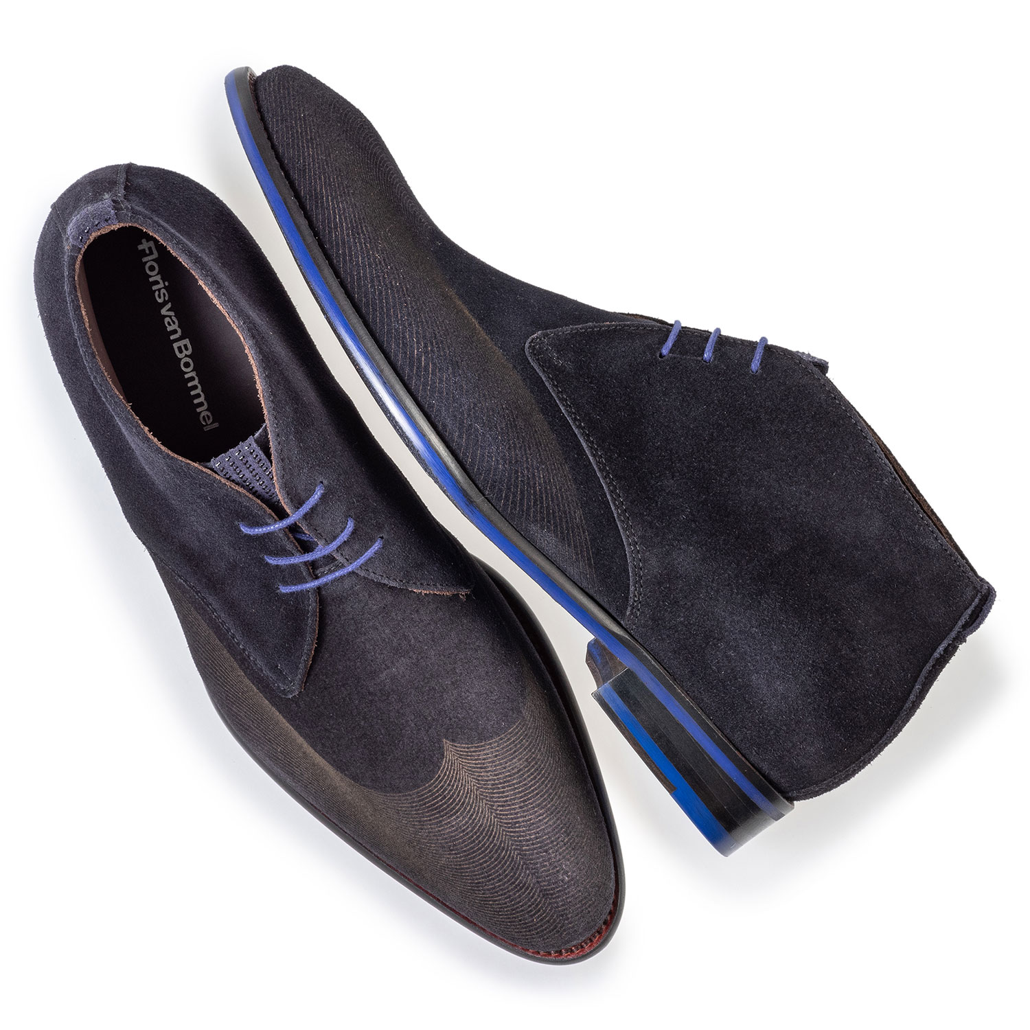 20376/03 - Lace boot blue with print 20376/03 - Lace boot blue with print