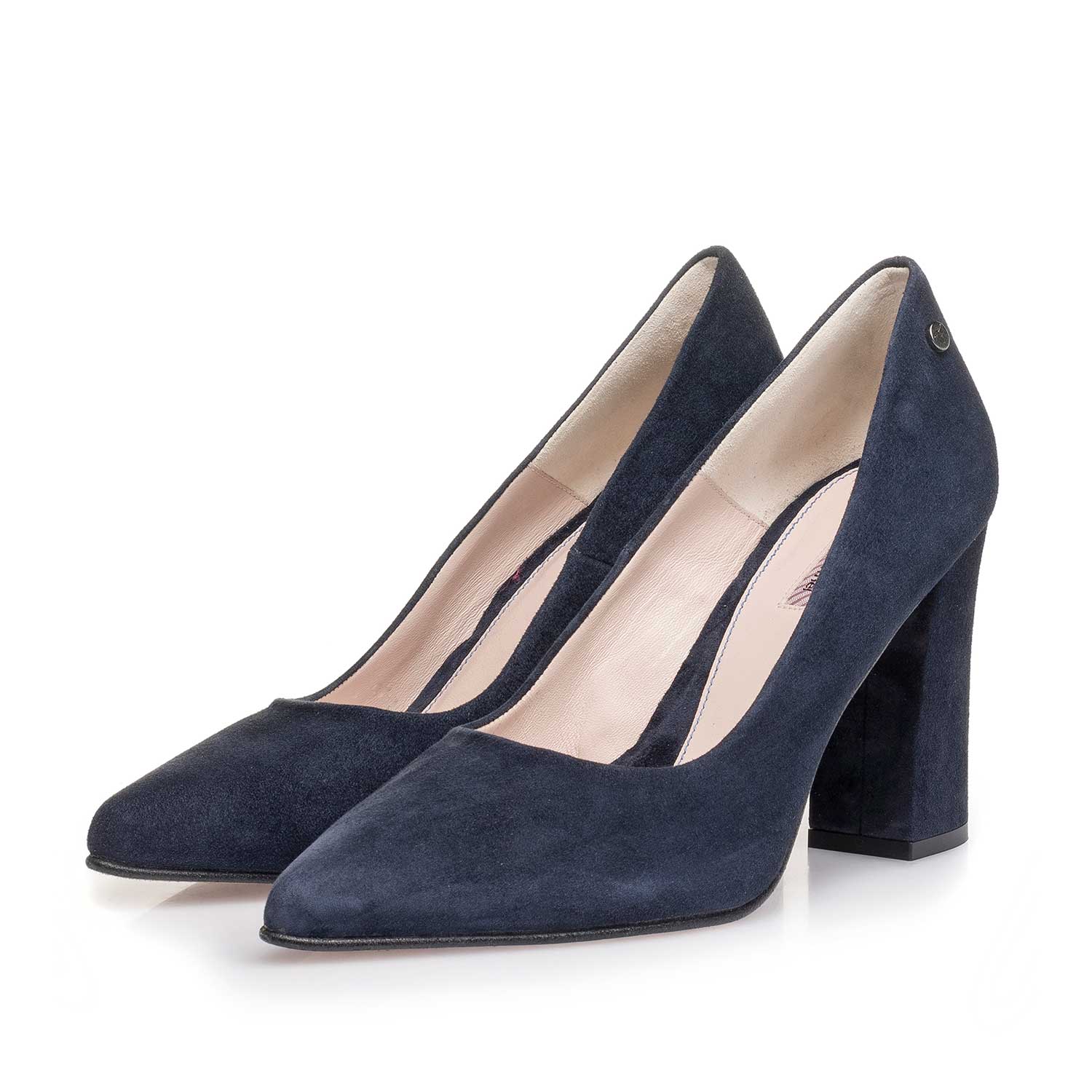 85519/10 - Dark blue suede leather pumps 85519/10 - Dark blue suede leather pumps