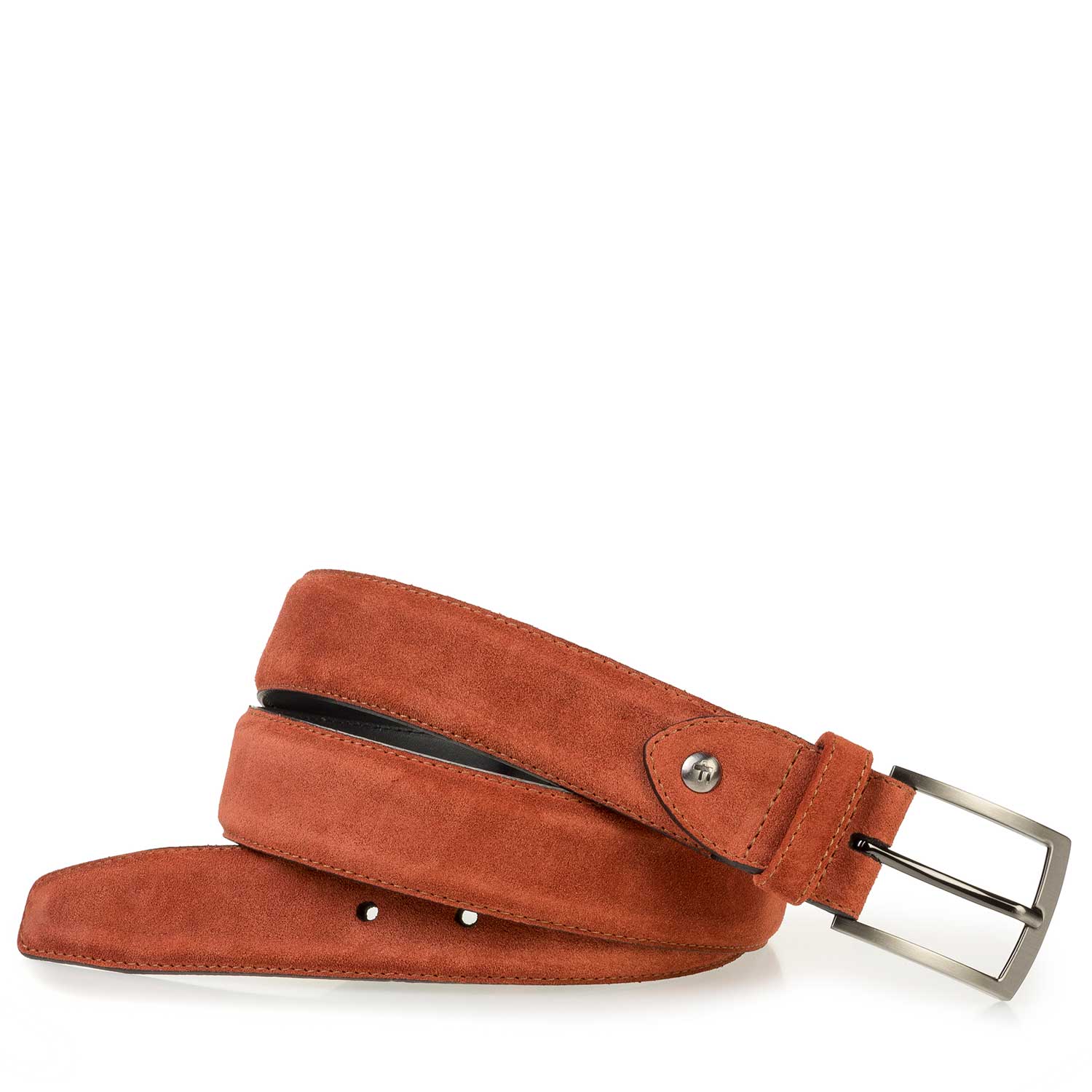 75200/45 - Orange-roter Gürtel aus gewachstem Wildleder 75200/45 - Orange-roter Gürtel aus gewachstem Wildleder