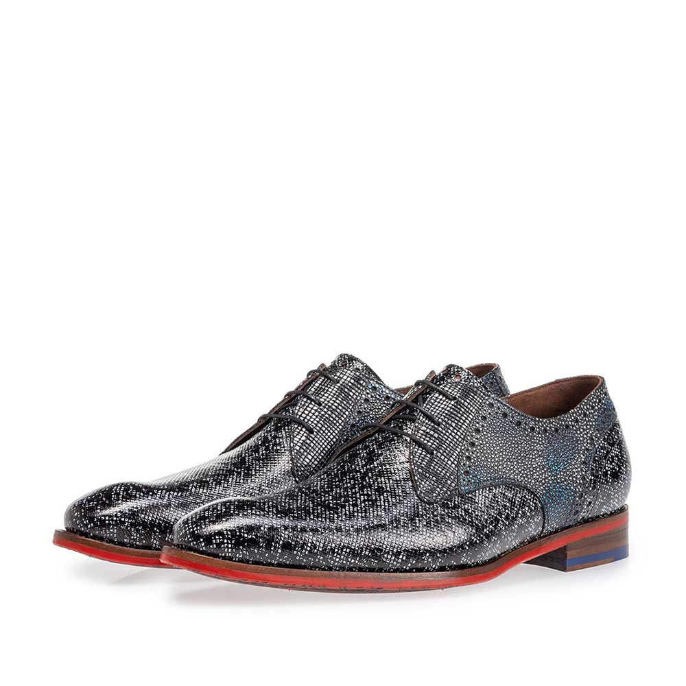 18107/22 - Schnürschuh schwarz/grau metallic 18107/22 - Schnürschuh schwarz/grau metallic