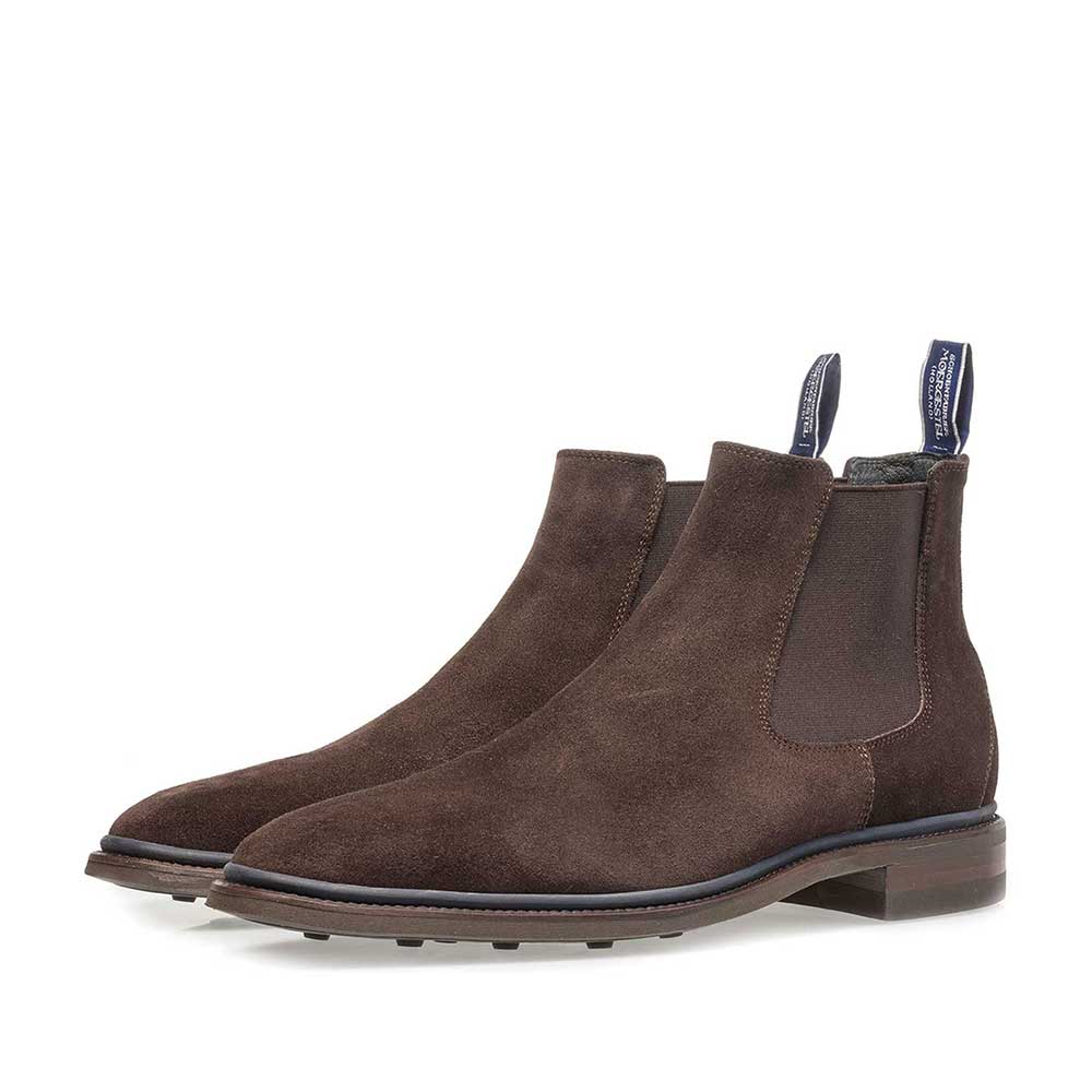 10669/02 - Dark brown suede Chelsea boot 10669/02 - Dark brown suede Chelsea boot