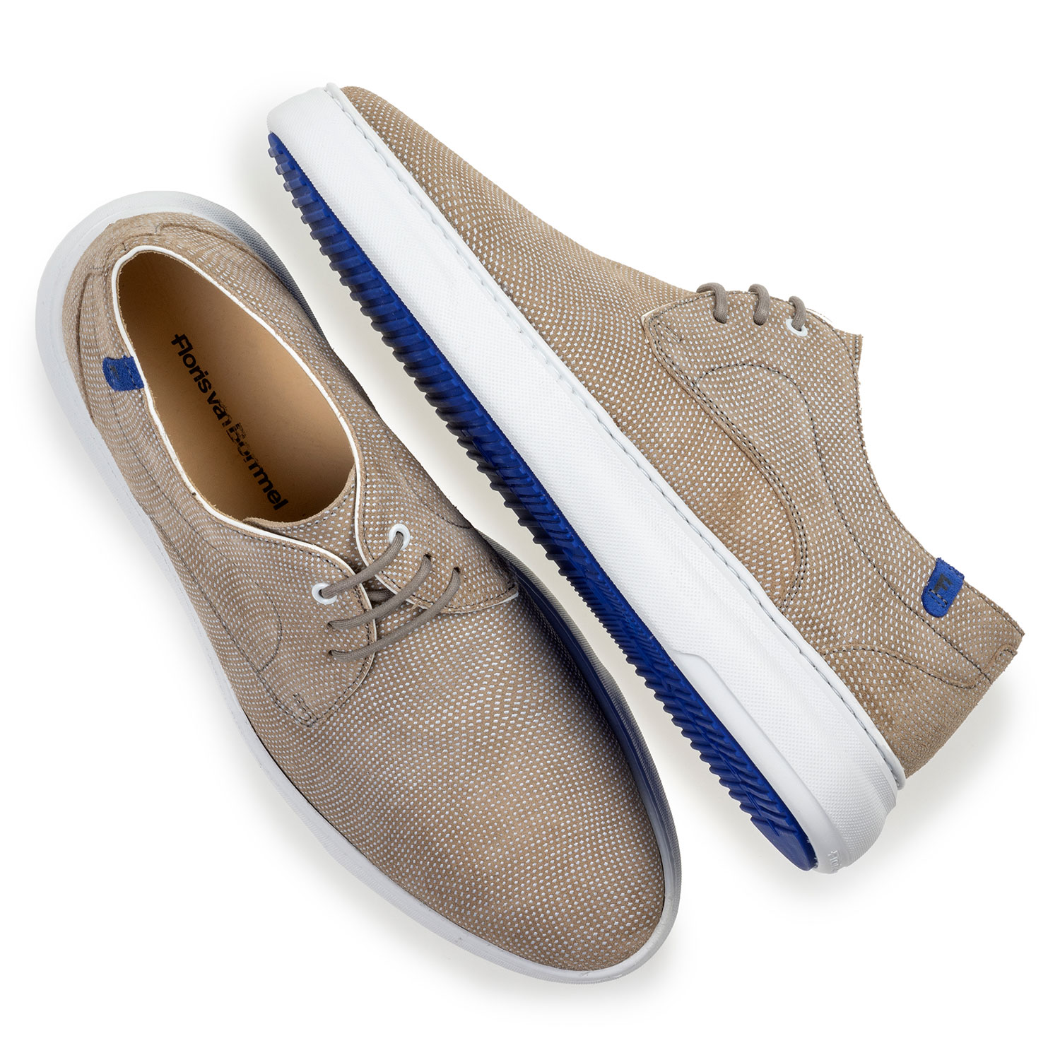 18400/15 - Sneaker printed suede leather sand-coloured 18400/15 - Sneaker printed suede leather sand-coloured