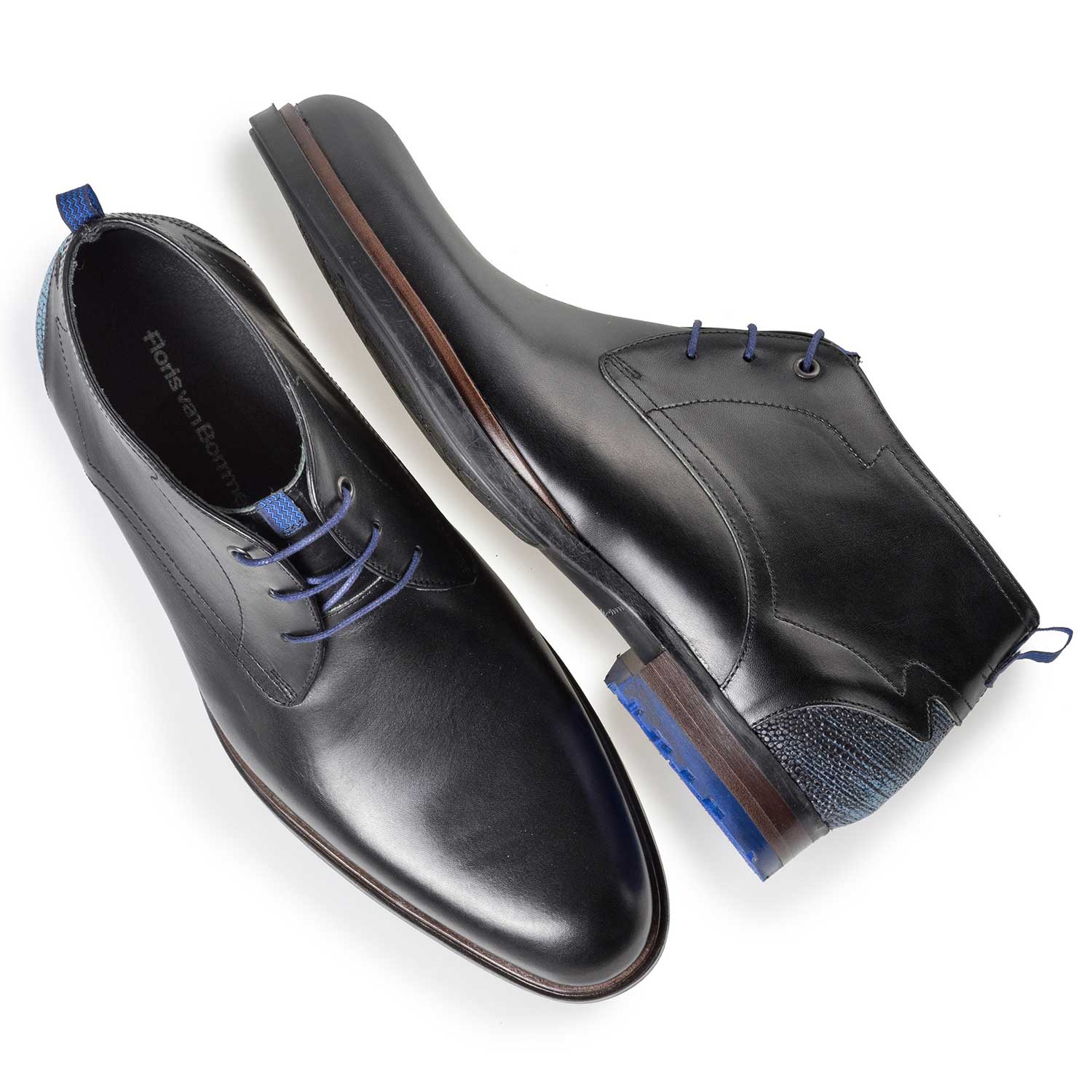 10947/09 - Schwarzer Kalbsleder Schnürstiefel 10947/09 - Schwarzer Kalbsleder Schnürstiefel