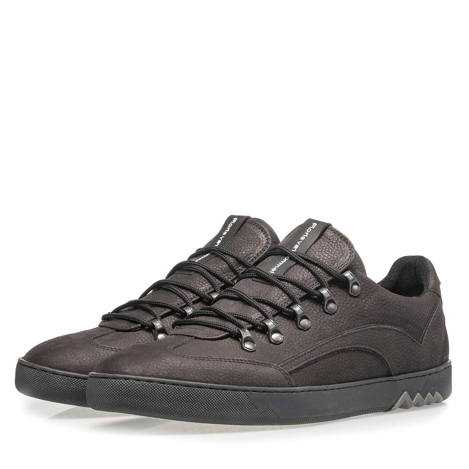 16464/11 - Schwarzer Nubukleder-Schnürschuh 16464/11 - Schwarzer Nubukleder-Schnürschuh