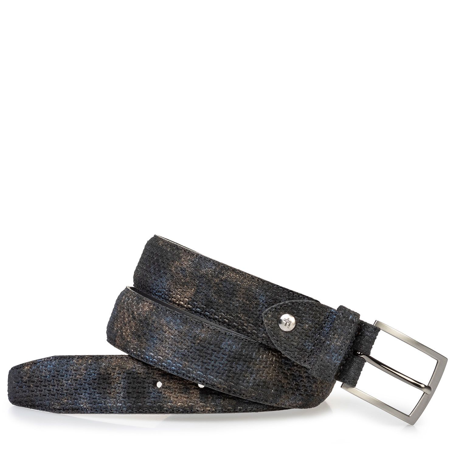 75203/45 - Suede leather belt bronze with print 75203/45 - Suede leather belt bronze with print