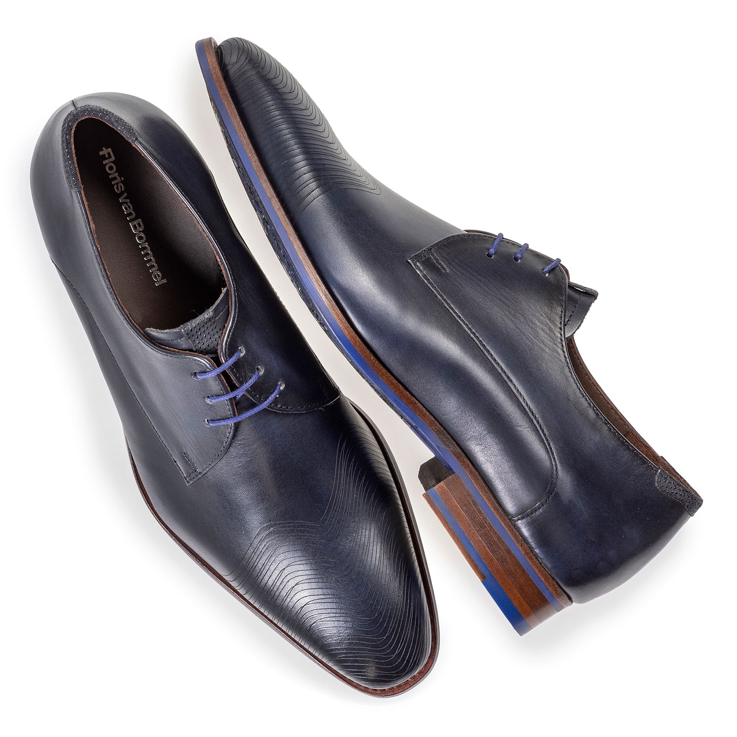 18288/01 - Dunkelblauer Leder-Schnürschuh 18288/01 - Dunkelblauer Leder-Schnürschuh