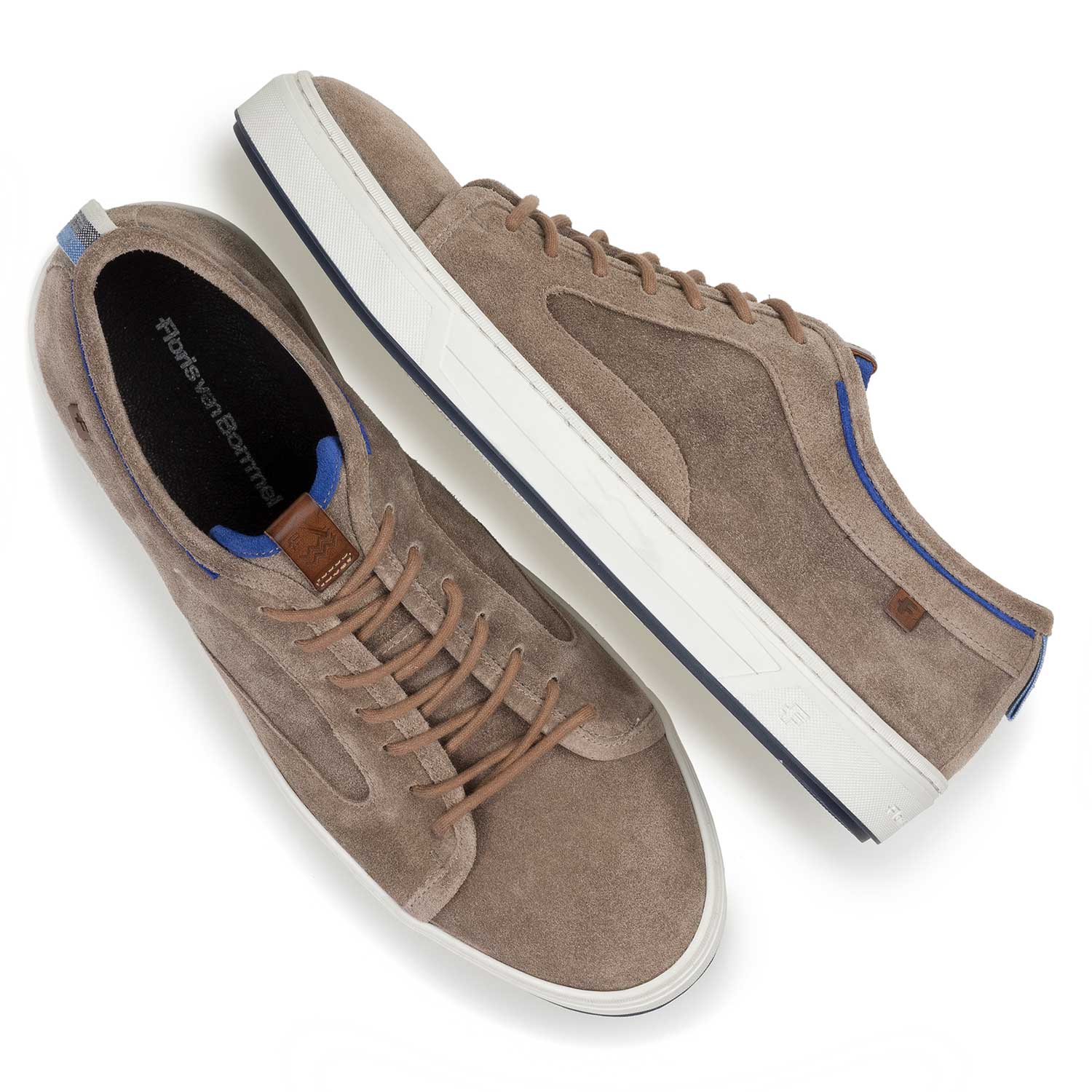 13466/01 - Taupefarbener Sneaker aus gewaschenem Wildleder 13466/01 - Taupefarbener Sneaker aus gewaschenem Wildleder