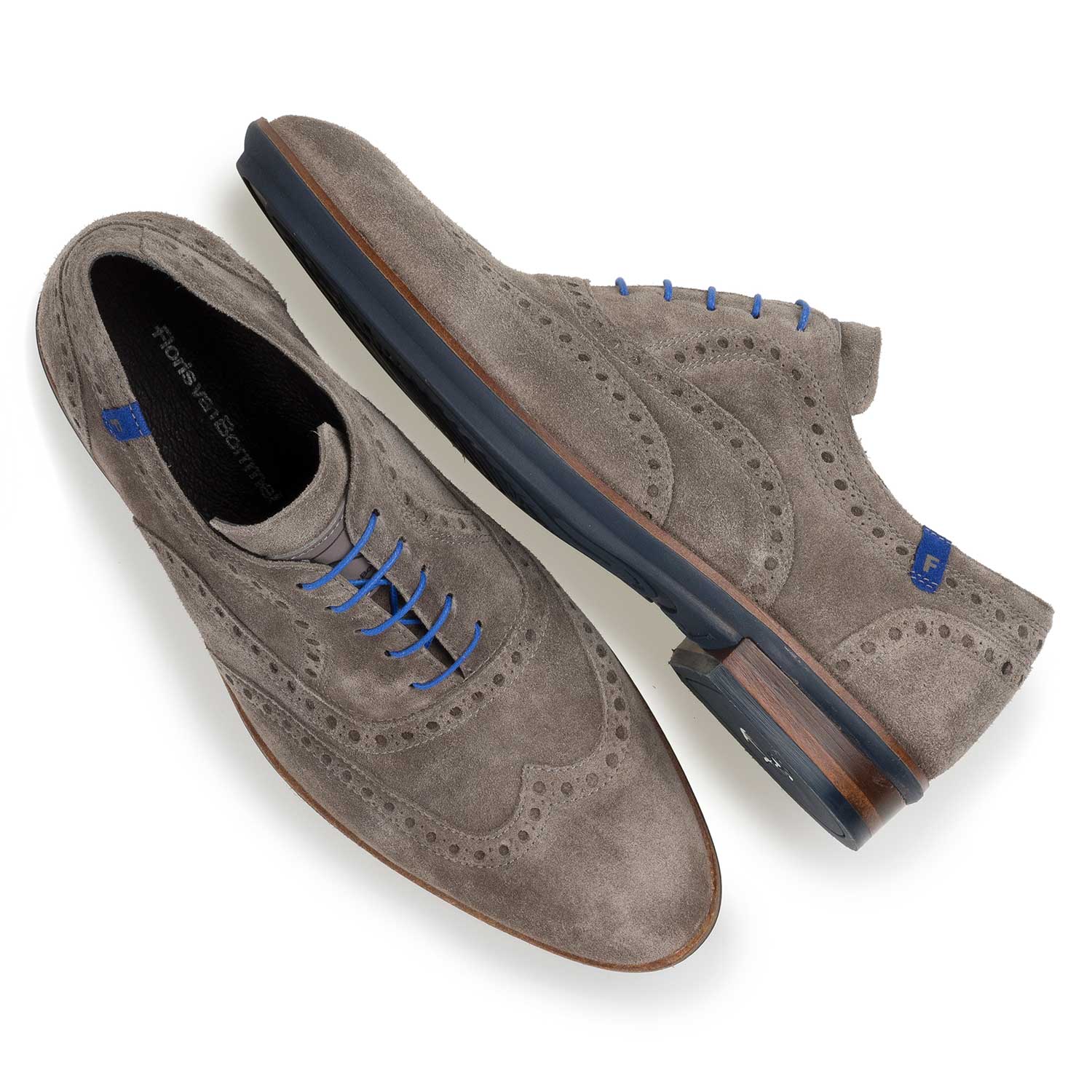 19048/08 - Taupefarbener Wildleder Brogue-Schnürschuh 19048/08 - Taupefarbener Wildleder Brogue-Schnürschuh