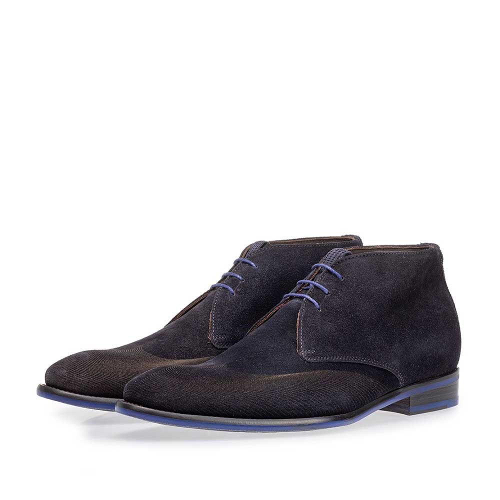20376/03 - Lace boot blue with print 20376/03 - Lace boot blue with print