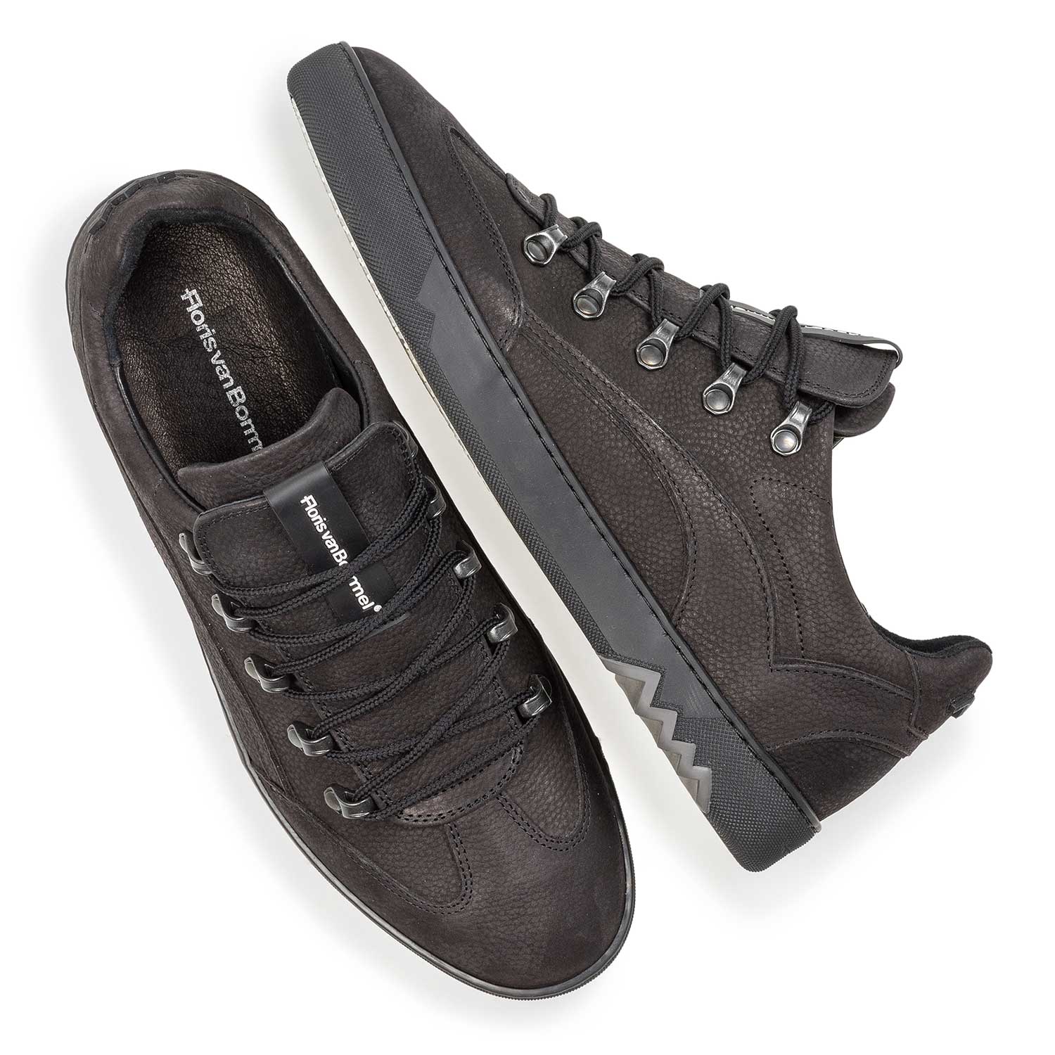 16464/11 - Schwarzer Nubukleder-Schnürschuh 16464/11 - Schwarzer Nubukleder-Schnürschuh