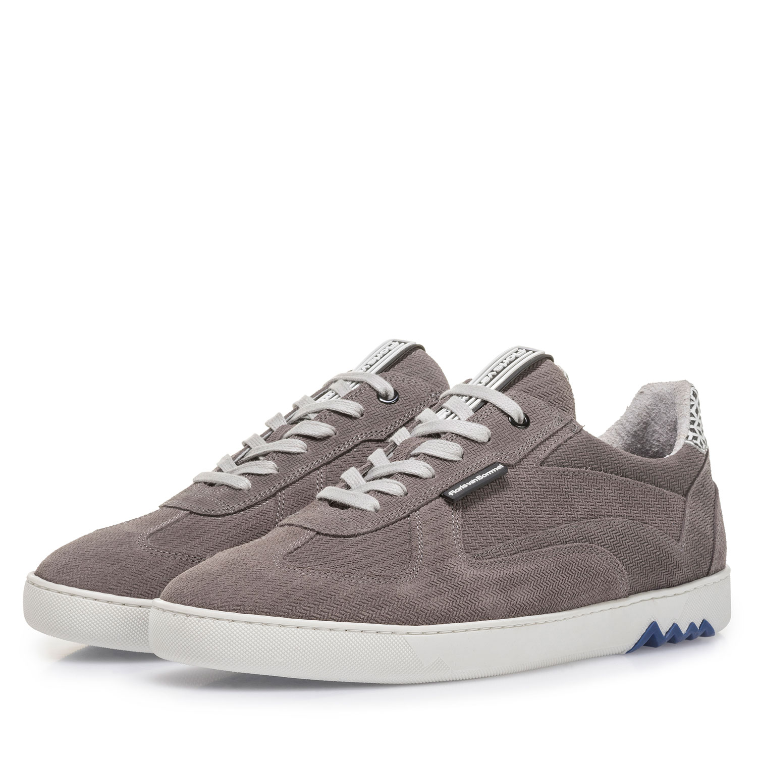 16342/23 - Grauer Wildleder-Sneaker mit Print 16342/23 - Grauer Wildleder-Sneaker mit Print
