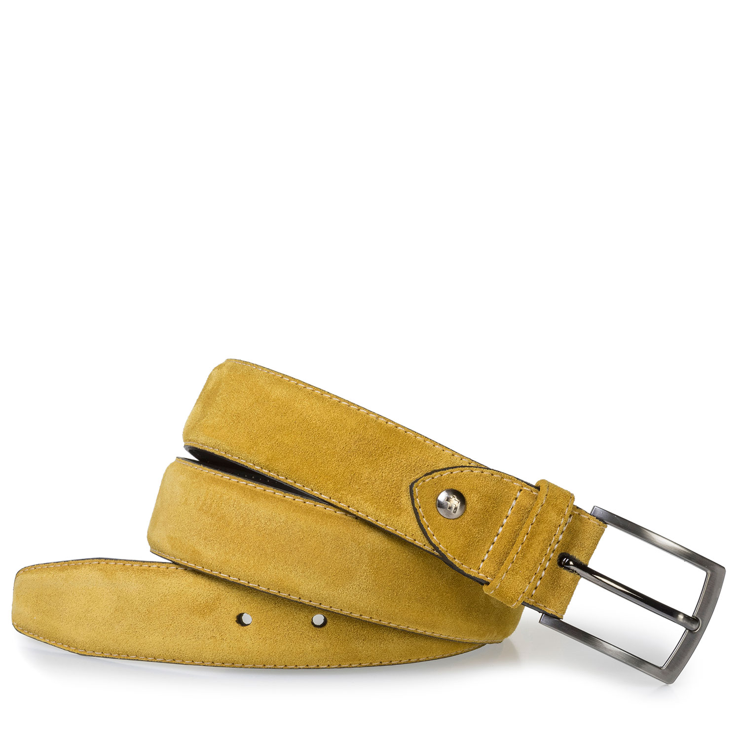 75201/95 - Mustard yellow belt made of waxed suede leather 75201/95 - Mustard yellow belt made of waxed suede leather