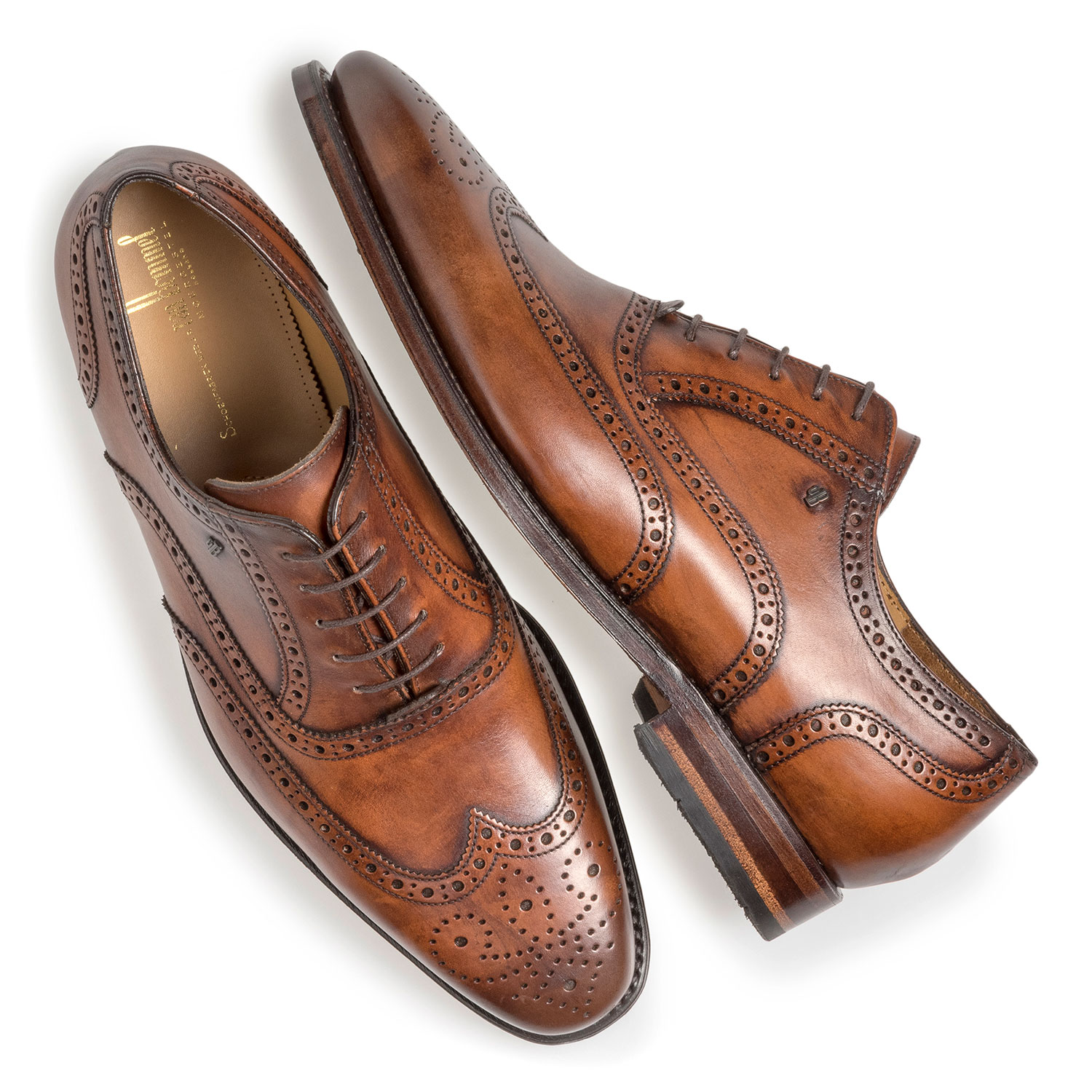 19125/00 - Dark cognac-coloured calf leather brogue 19125/00 - Dark cognac-coloured calf leather brogue