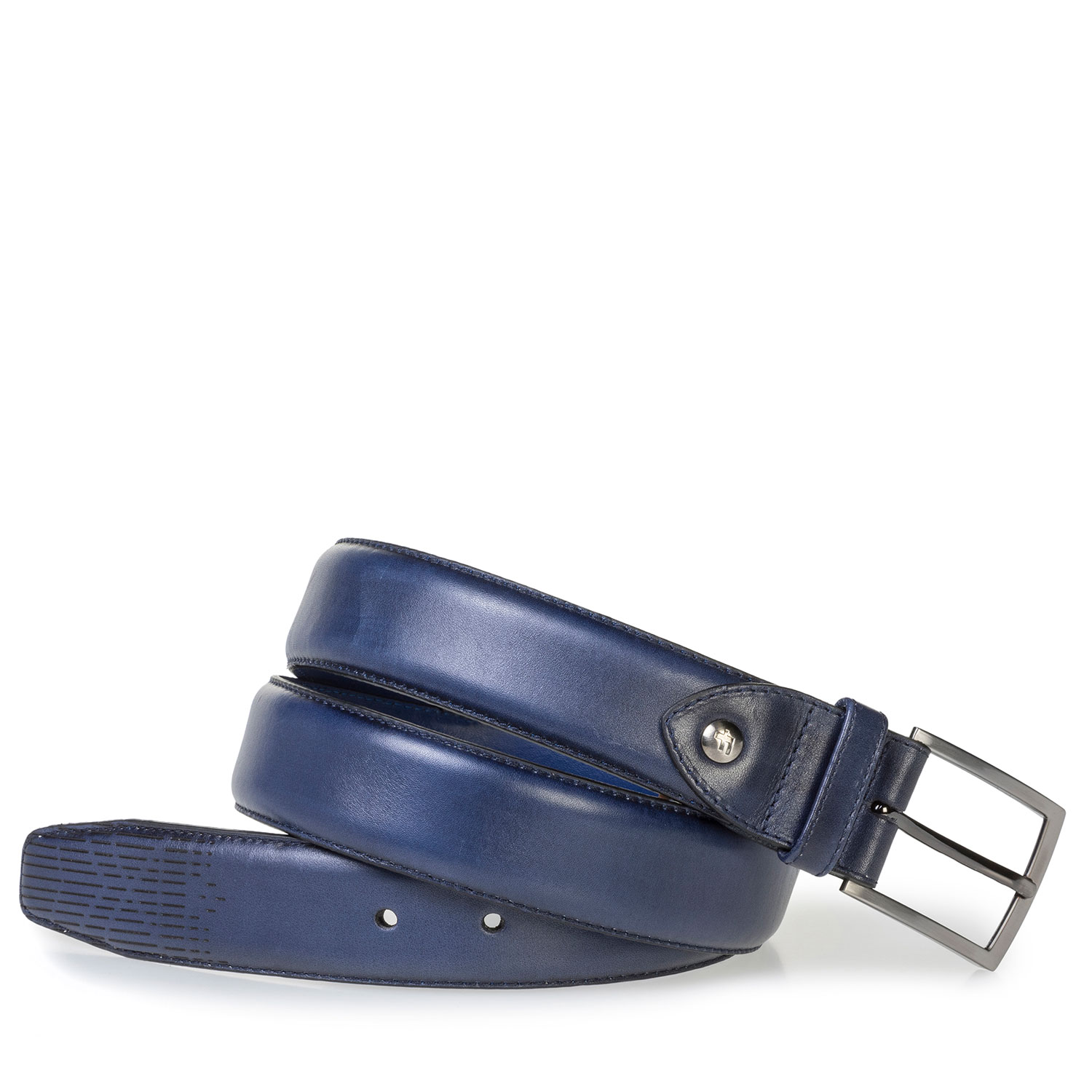 75214/01 - Dark blue leather belt 75214/01 - Dark blue leather belt
