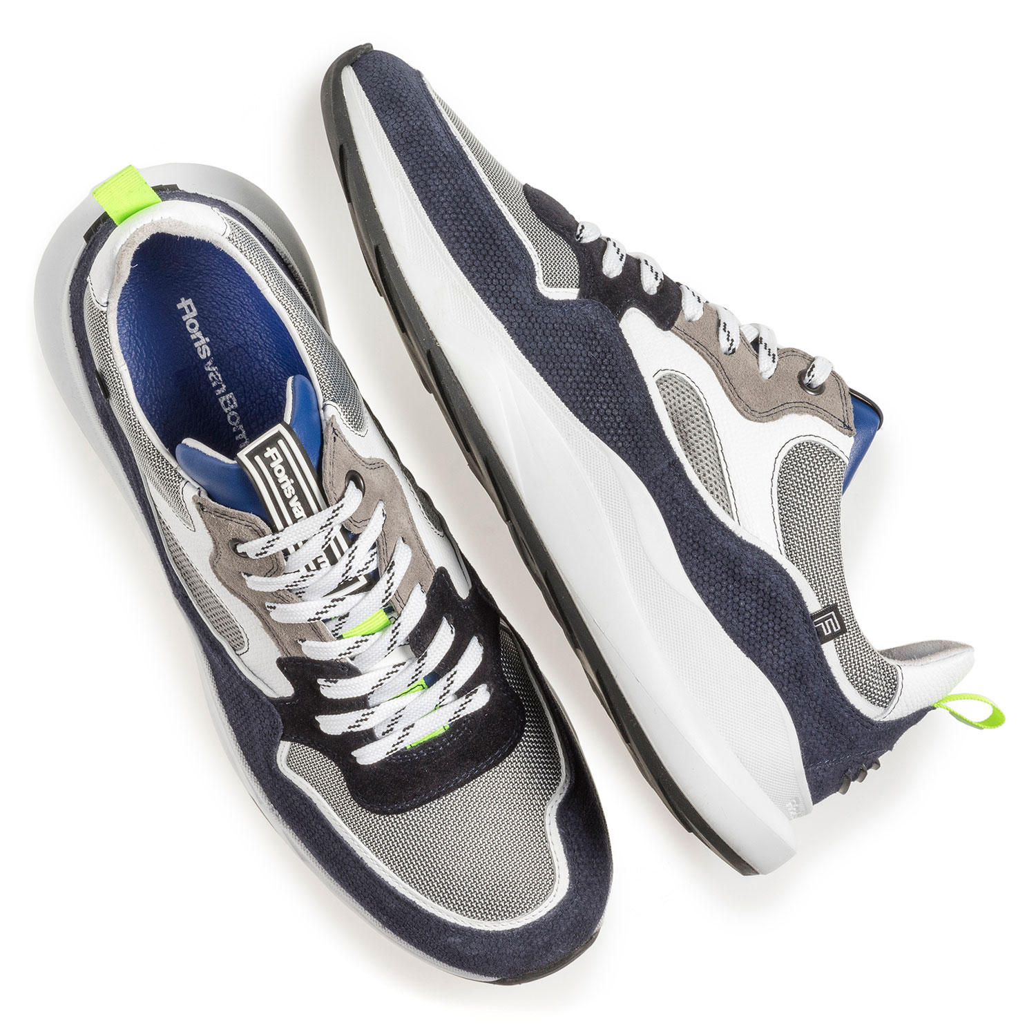 16269/18 - Blue and grey suede leather sneaker 16269/18 - Blue and grey suede leather sneaker