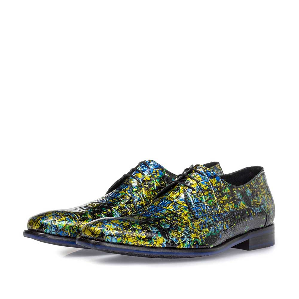 18102/06 - Schnürschuh mit Print gelb 18102/06 - Schnürschuh mit Print gelb