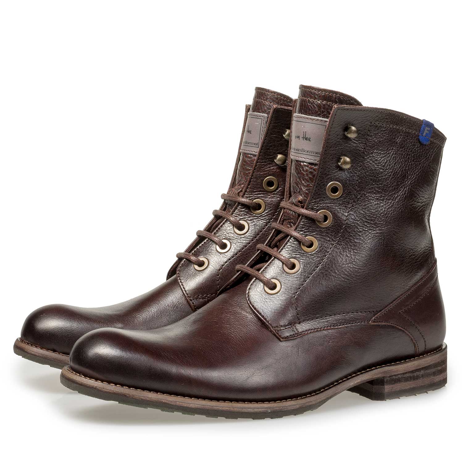 10751/15 - Wolle gefütterter Schnürstiefel aus braunem Kalbsleder 10751/15 - Wolle gefütterter Schnürstiefel aus braunem Kalbsleder