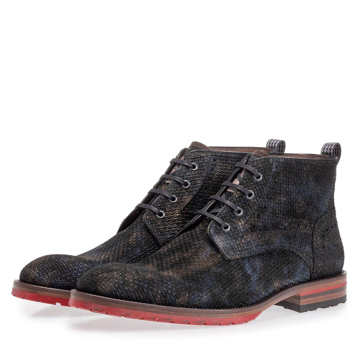 10317/29 - Schnürstiefel bronze mit Print 10317/29 - Schnürstiefel bronze mit Print