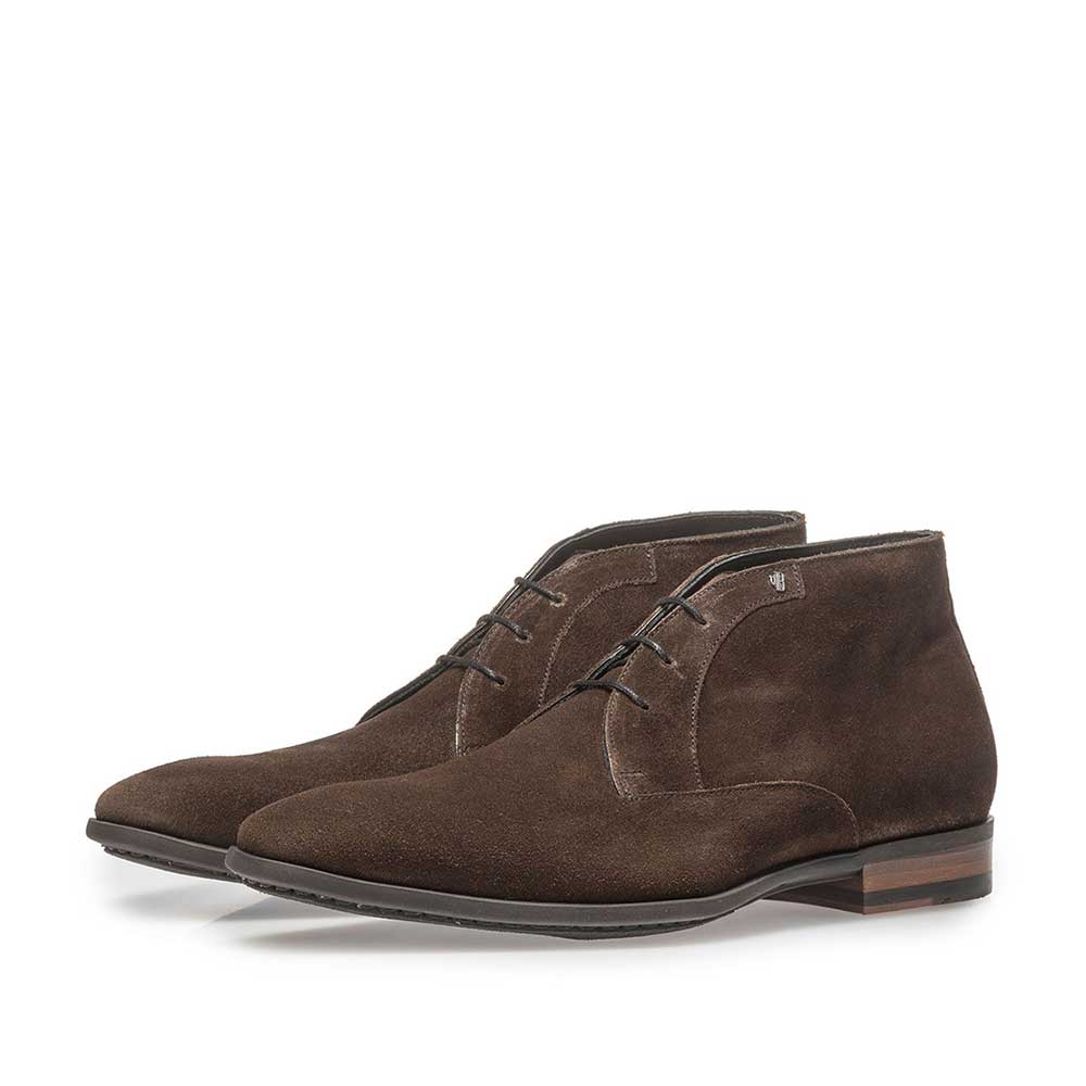 20057/01 - Dark brown suede leather lace boot 20057/01 - Dark brown suede leather lace boot