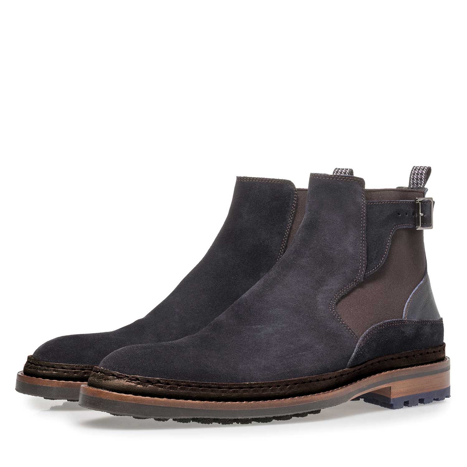 10529/05 - Dunkelblauer Chelsea Boot aus Wildleder 10529/05 - Dunkelblauer Chelsea Boot aus Wildleder