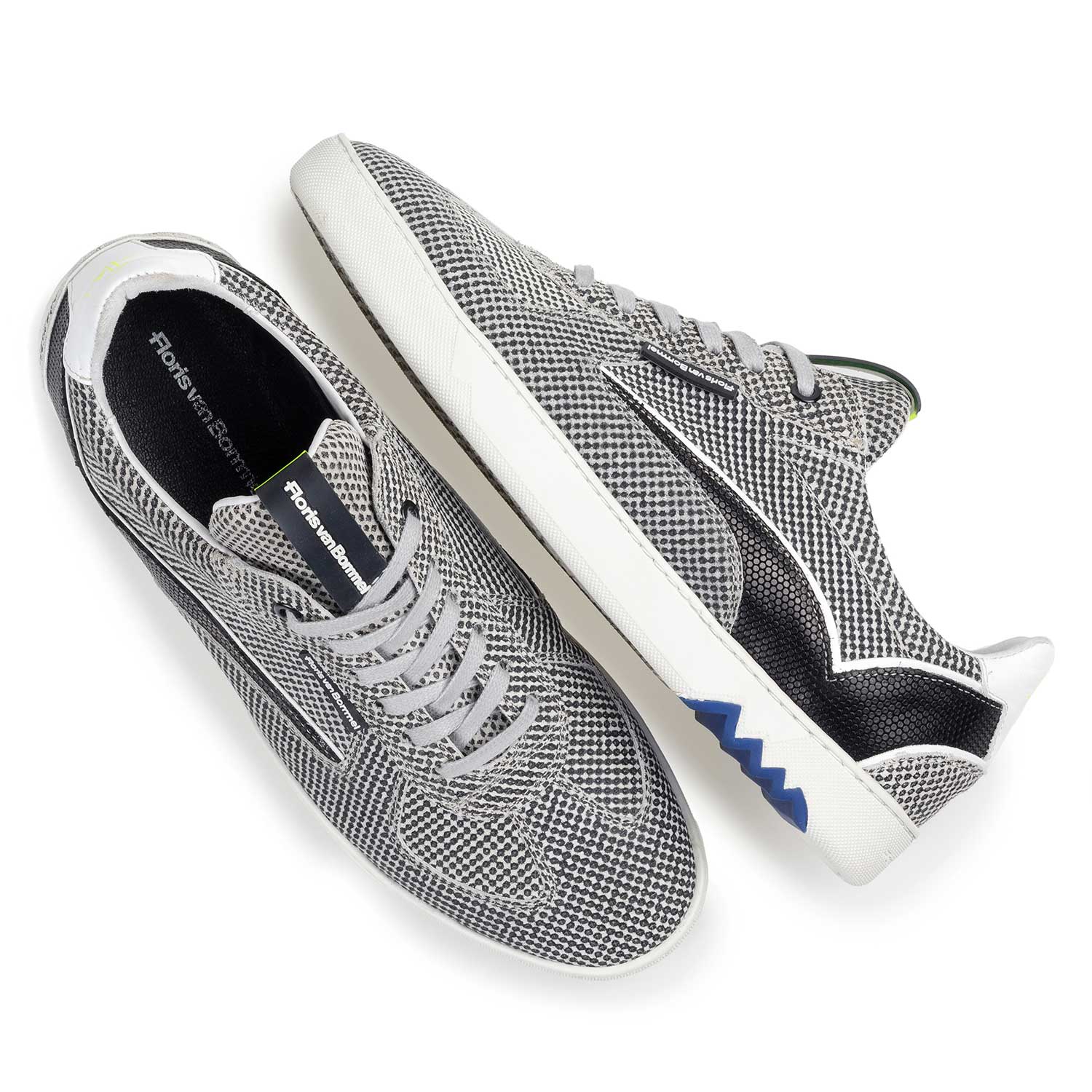 16342/00 - Grauer Wildleder-Sneaker mit Muster 16342/00 - Grauer Wildleder-Sneaker mit Muster
