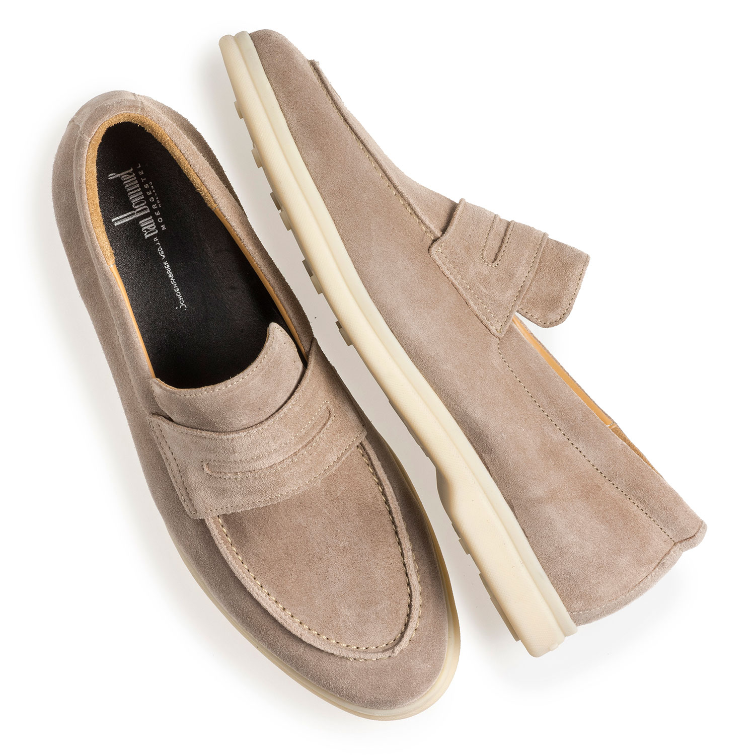 11205/02 - Beigefarbener Wildleder-Loafer 11205/02 - Beigefarbener Wildleder-Loafer
