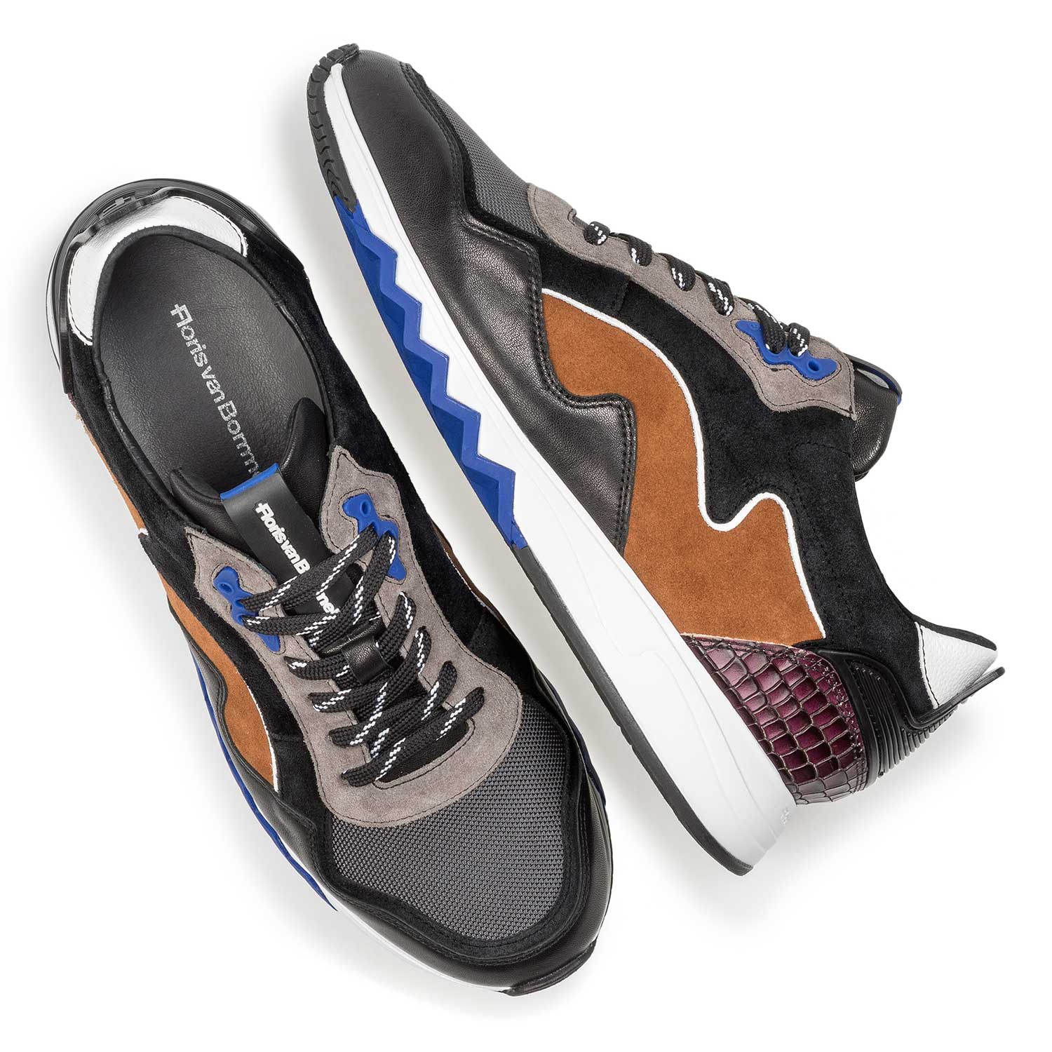 16092/10 - Multi-coloured suede leather sneaker 16092/10 - Multi-coloured suede leather sneaker