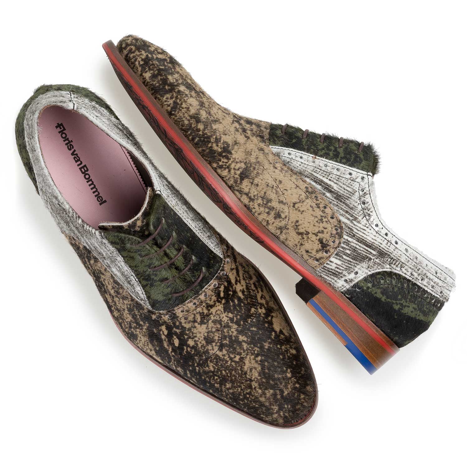 19124/00 - Brown premium lace shoe with print 19124/00 - Brown premium lace shoe with print