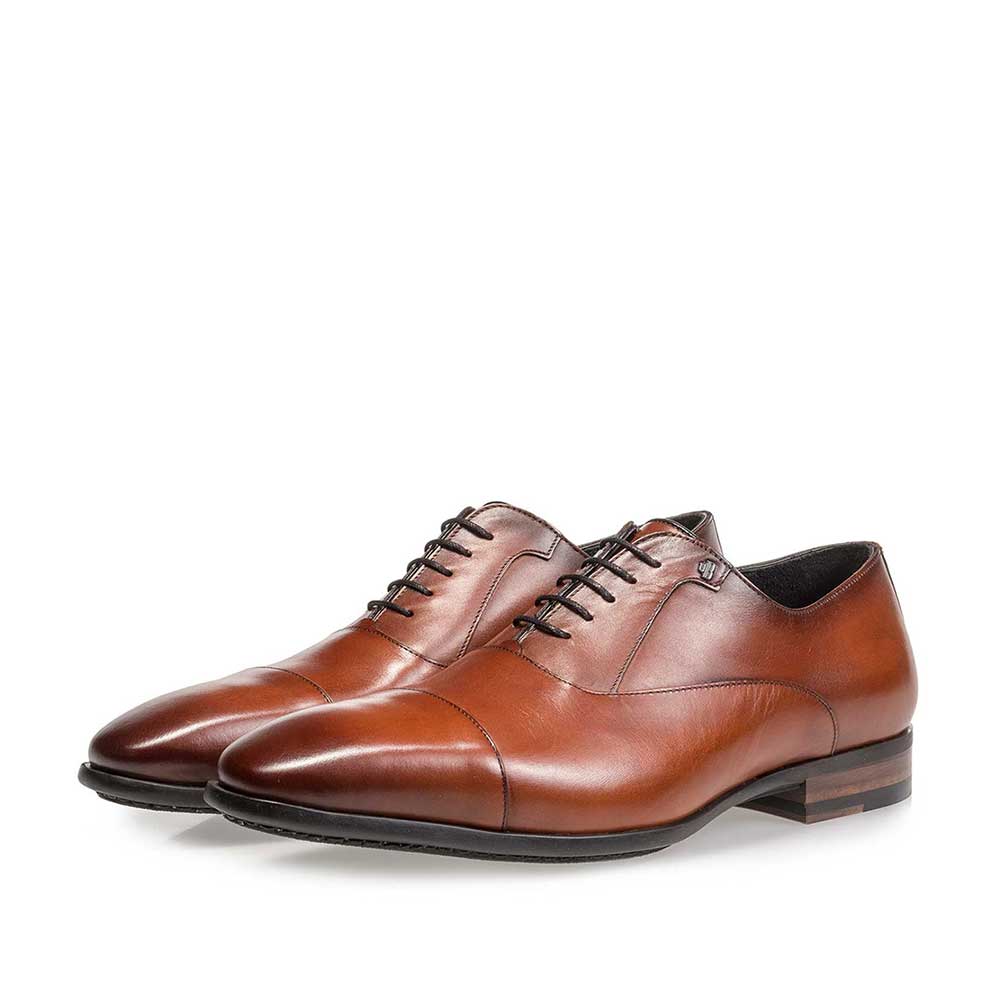 16218/04 - Dark cognac-coloured calf leather lace shoe 16218/04 - Dark cognac-coloured calf leather lace shoe