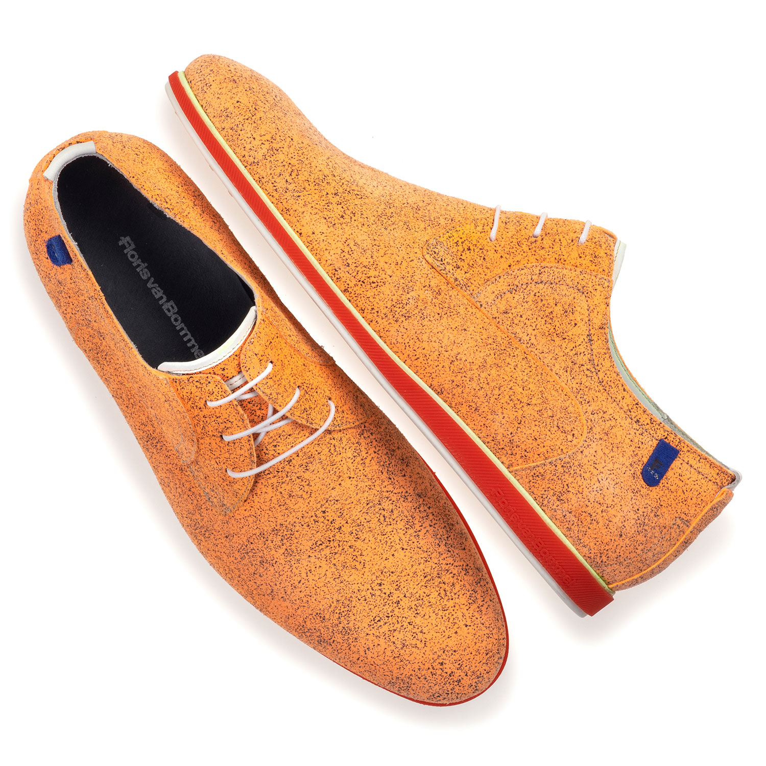18126/01 - Lace shoe suede leather orange 18126/01 - Lace shoe suede leather orange