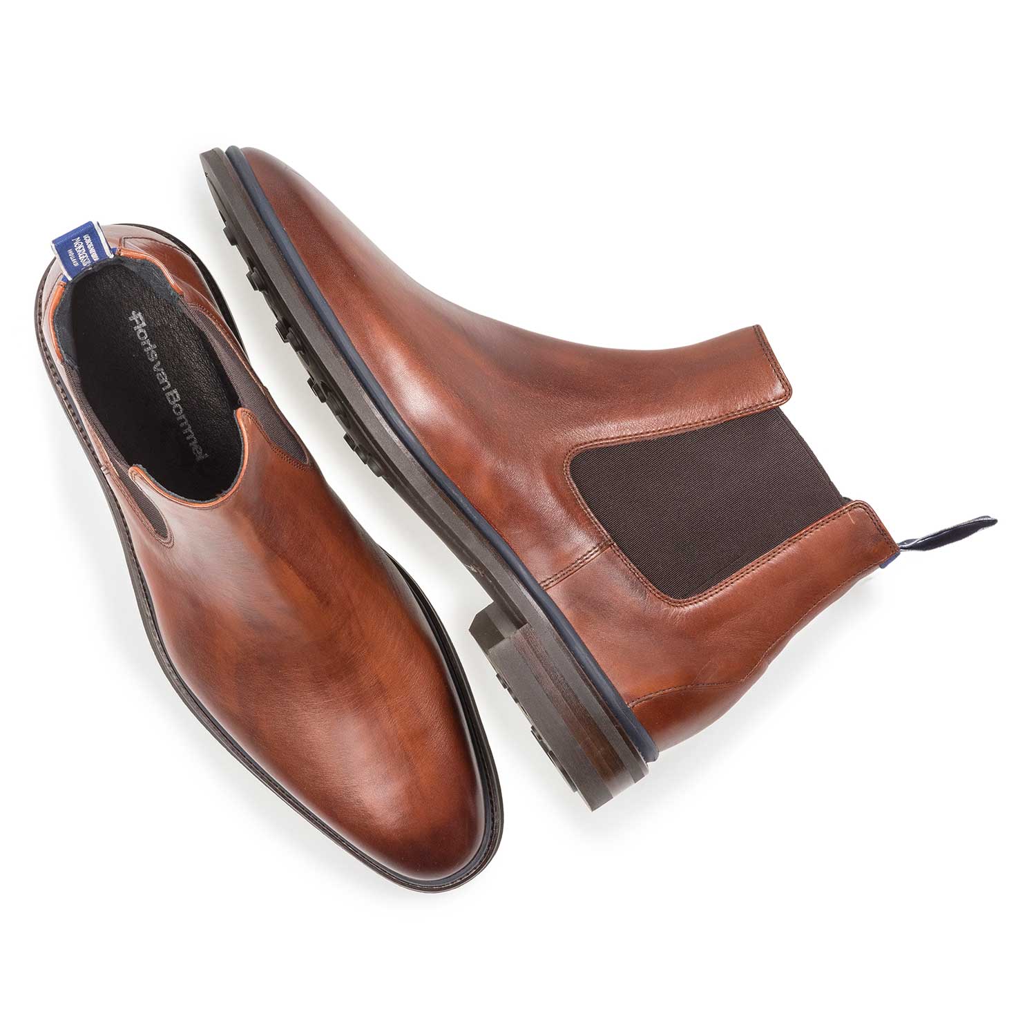 10669/01 - Dark cognac-coloured calf leather Chelsea boot 10669/01 - Dark cognac-coloured calf leather Chelsea boot