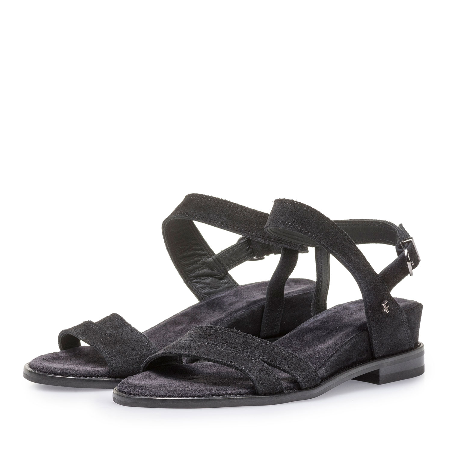 85931/00 - Black suede leather sandals 85931/00 - Black suede leather sandals