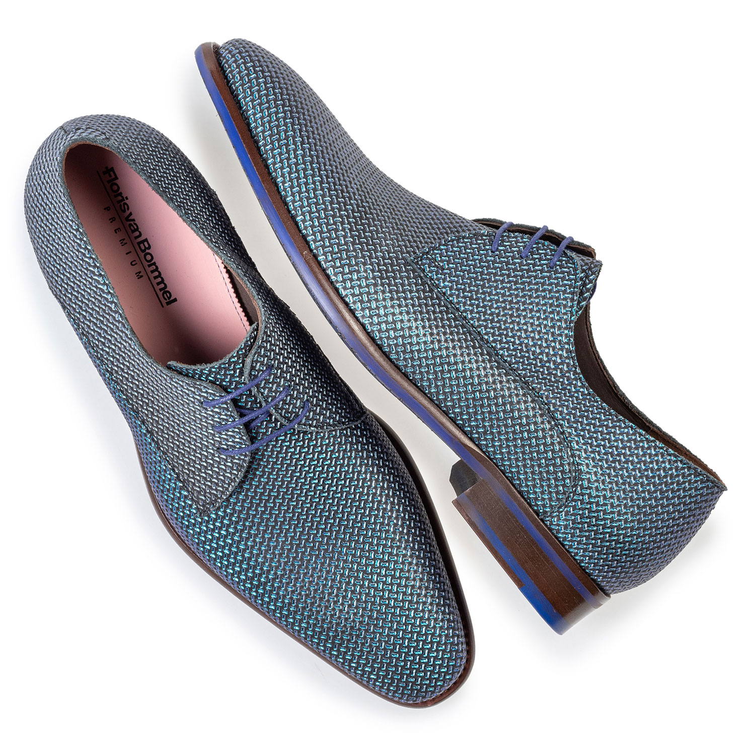 18368/01 - Schnürschuh blau metallic 18368/01 - Schnürschuh blau metallic