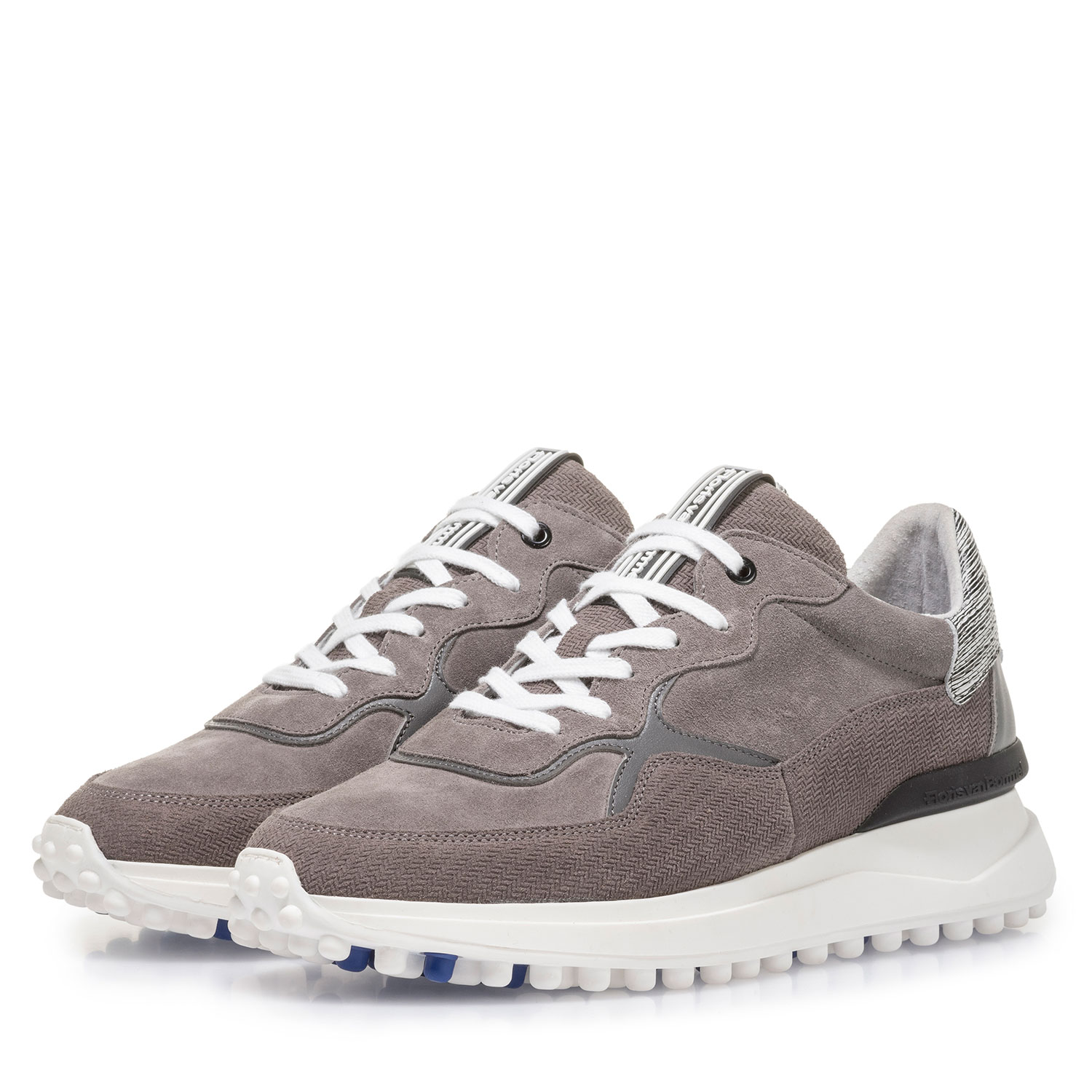 16301/16 - Grauer Wildleder-Sneaker mit Print 16301/16 - Grauer Wildleder-Sneaker mit Print