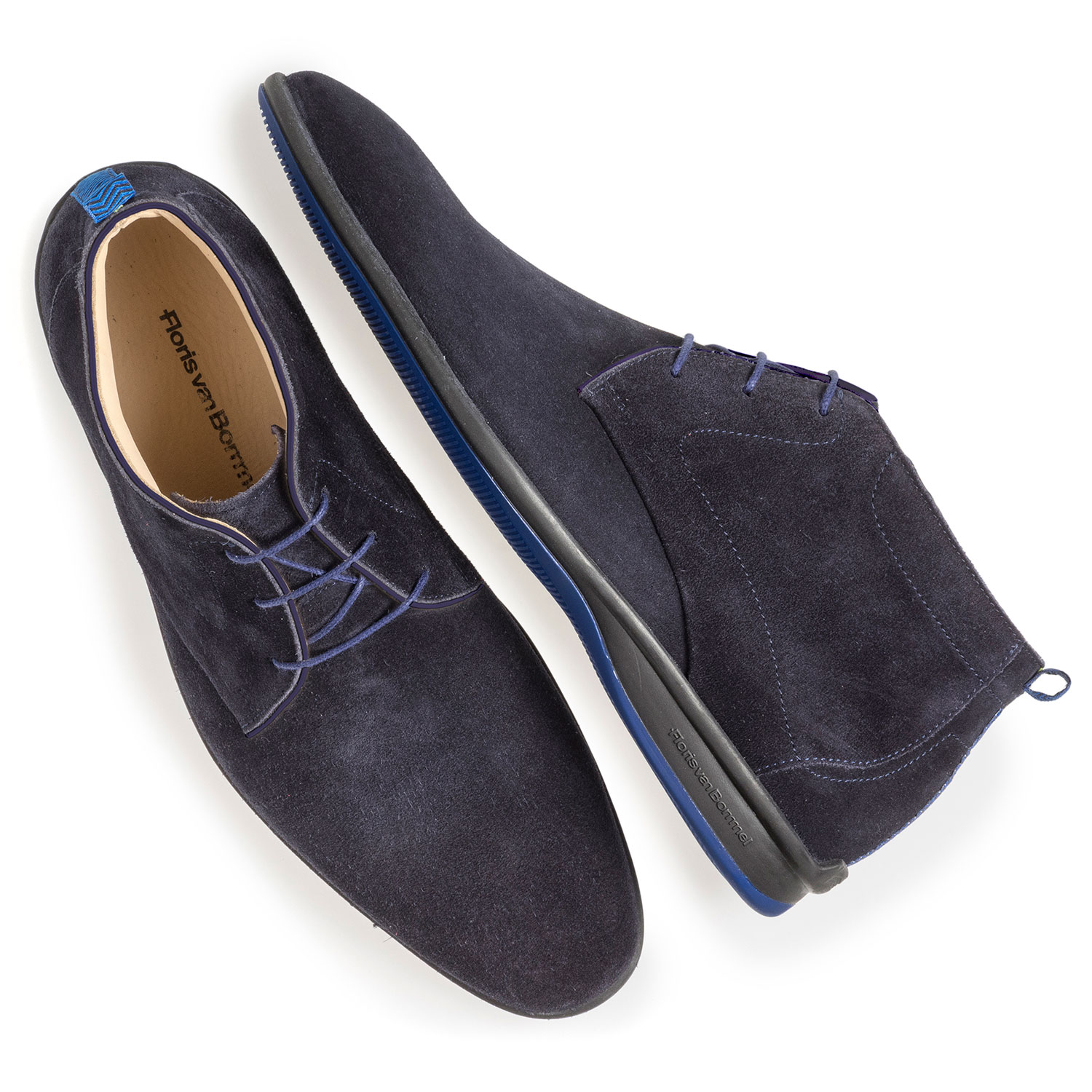 20300/00 - Dunkelblauer Wildleder-Schnürstiefel 20300/00 - Dunkelblauer Wildleder-Schnürstiefel