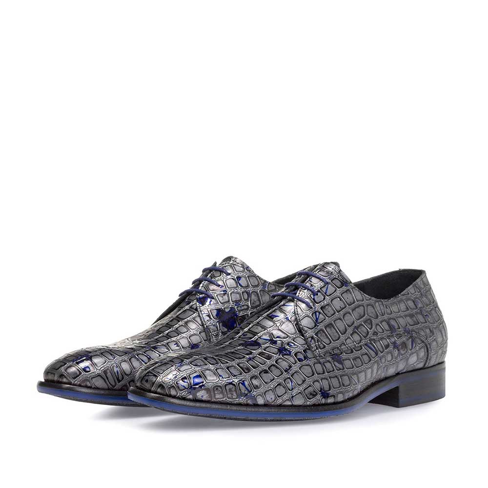 18268/03 - Schnürschuh metallic grau 18268/03 - Schnürschuh metallic grau