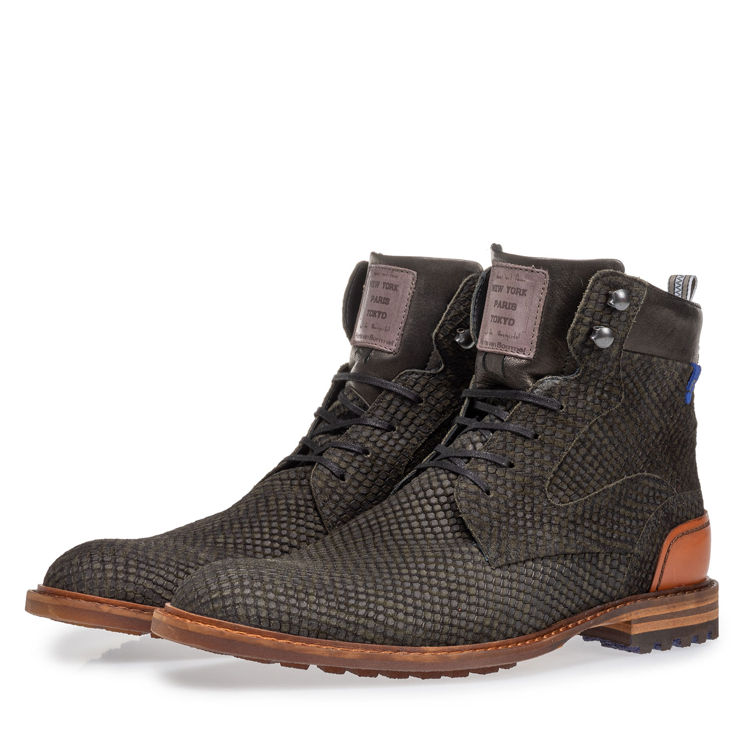 20100/08 - Crepi boot green with print 20100/08 - Crepi boot green with print